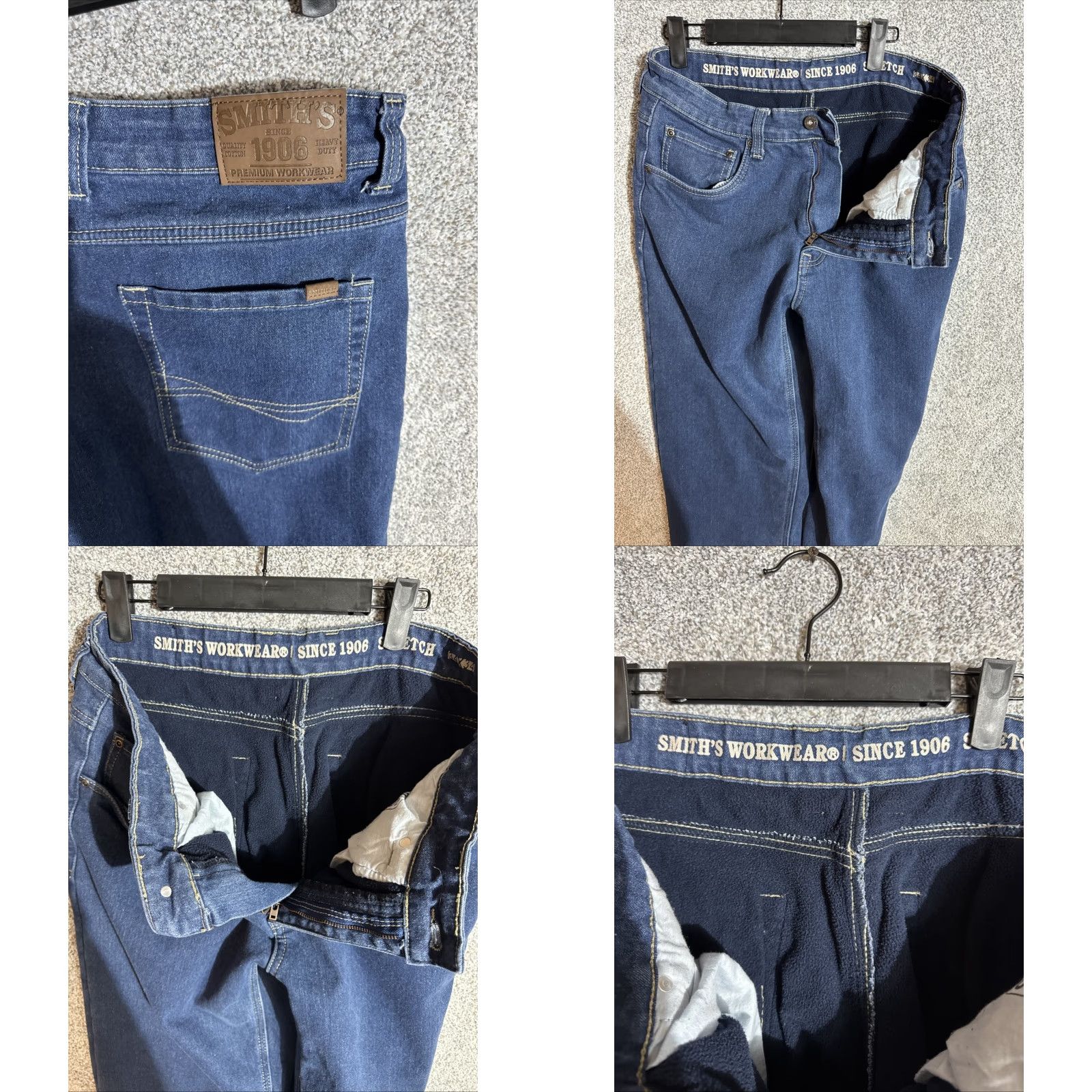 Vintage VINTAGE Smiths Workwear Jeans Men Size 34x34 Straight Fit Streetwear 90s Revival Blue Cotton Polyester Spandex 5-Pocket Mens Size US 34 / EU 50 - 8 Thumbnail