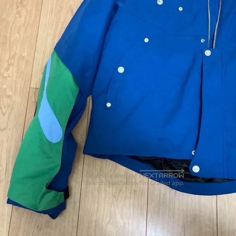 Kiko Kostadinov Blue and Green Hooded Jacket. Size US L / EU 52-54 / 3 - 4 Thumbnail