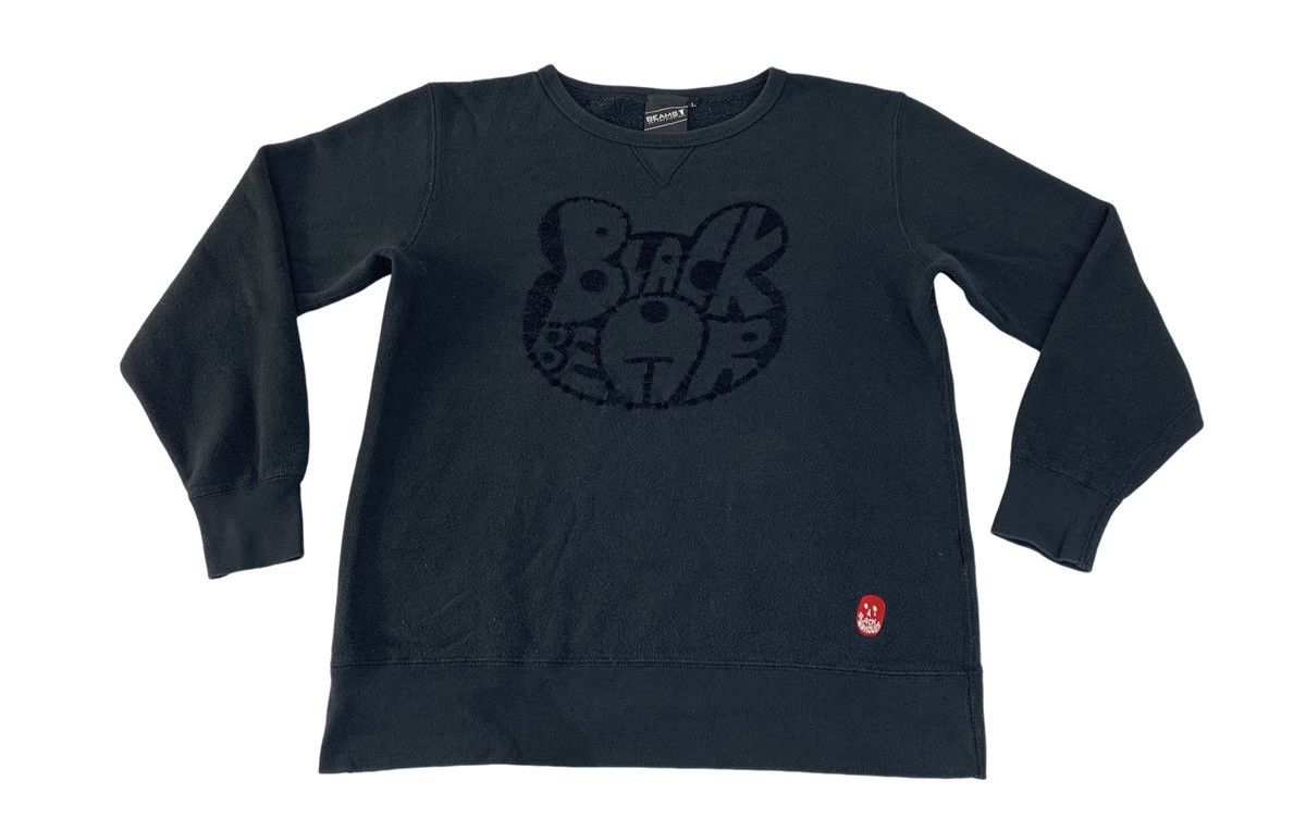 Beam T Black Humour Black Bear Crewneck Pullover Big Logo