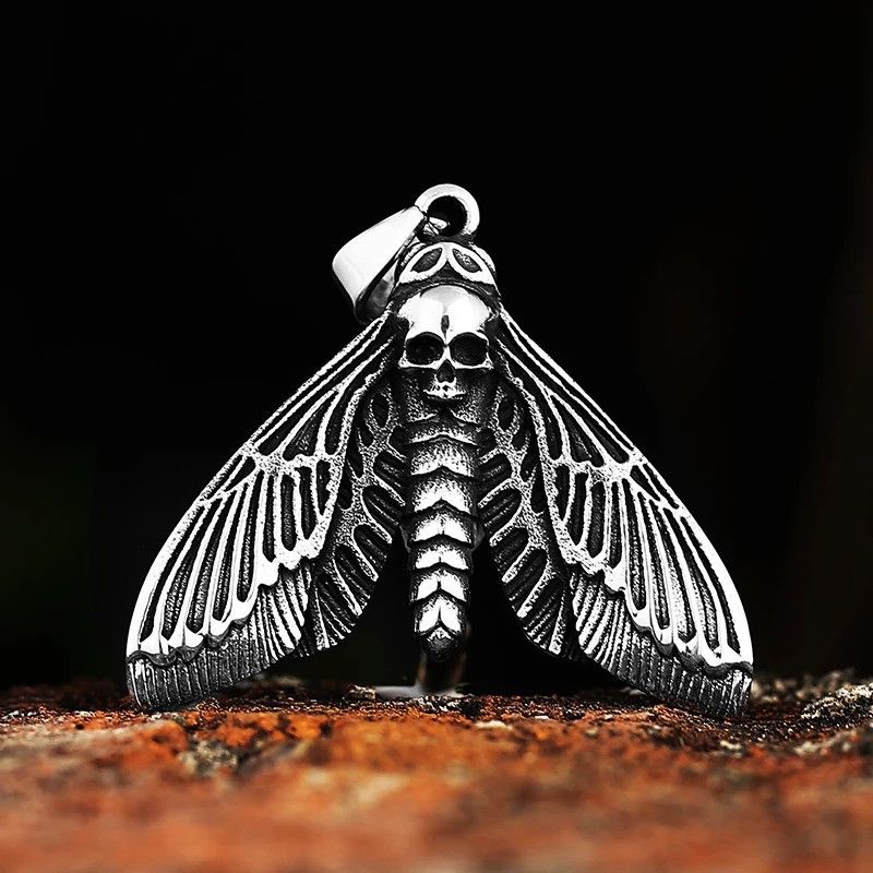 Jewelry Vintage Butterfly Skull Necklace Size ONE SIZE - 2 Thumbnail