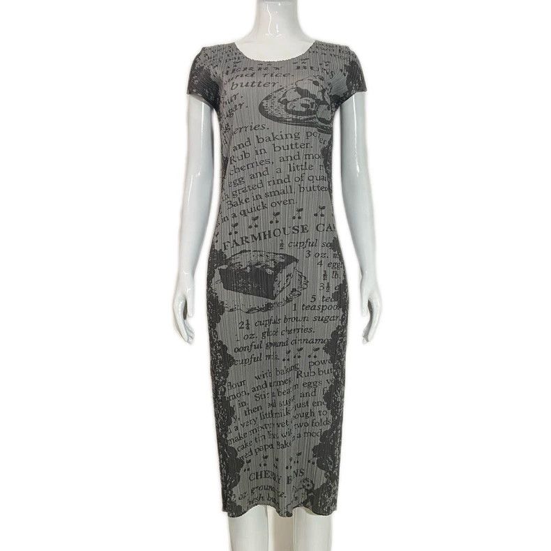 Issey Miyake Issey Miyake size:2 Grey pleated baking recipe dress Size S / US 4 / IT 40 - 1 Thumbnail