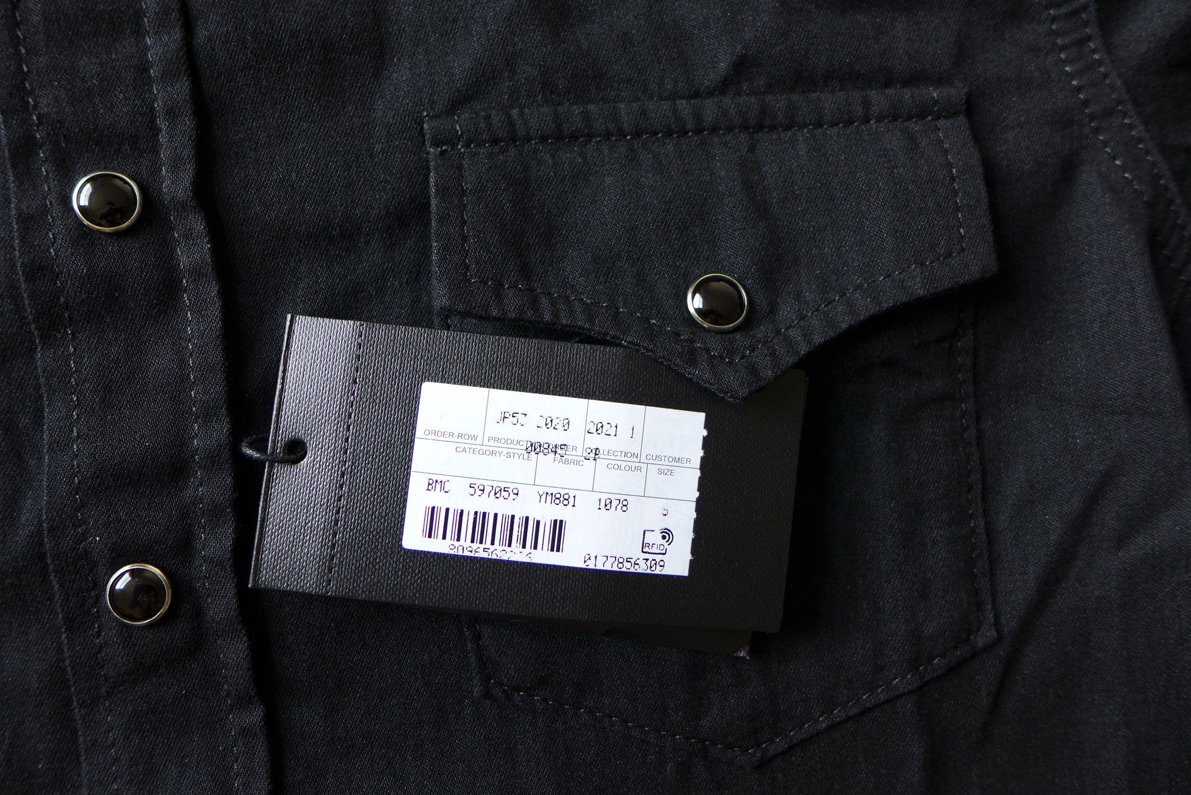 Saint Laurent Paris Saint Laurent Western Shirt - Black Denim Size US S / EU 44-46 / 1 - 14 Thumbnail