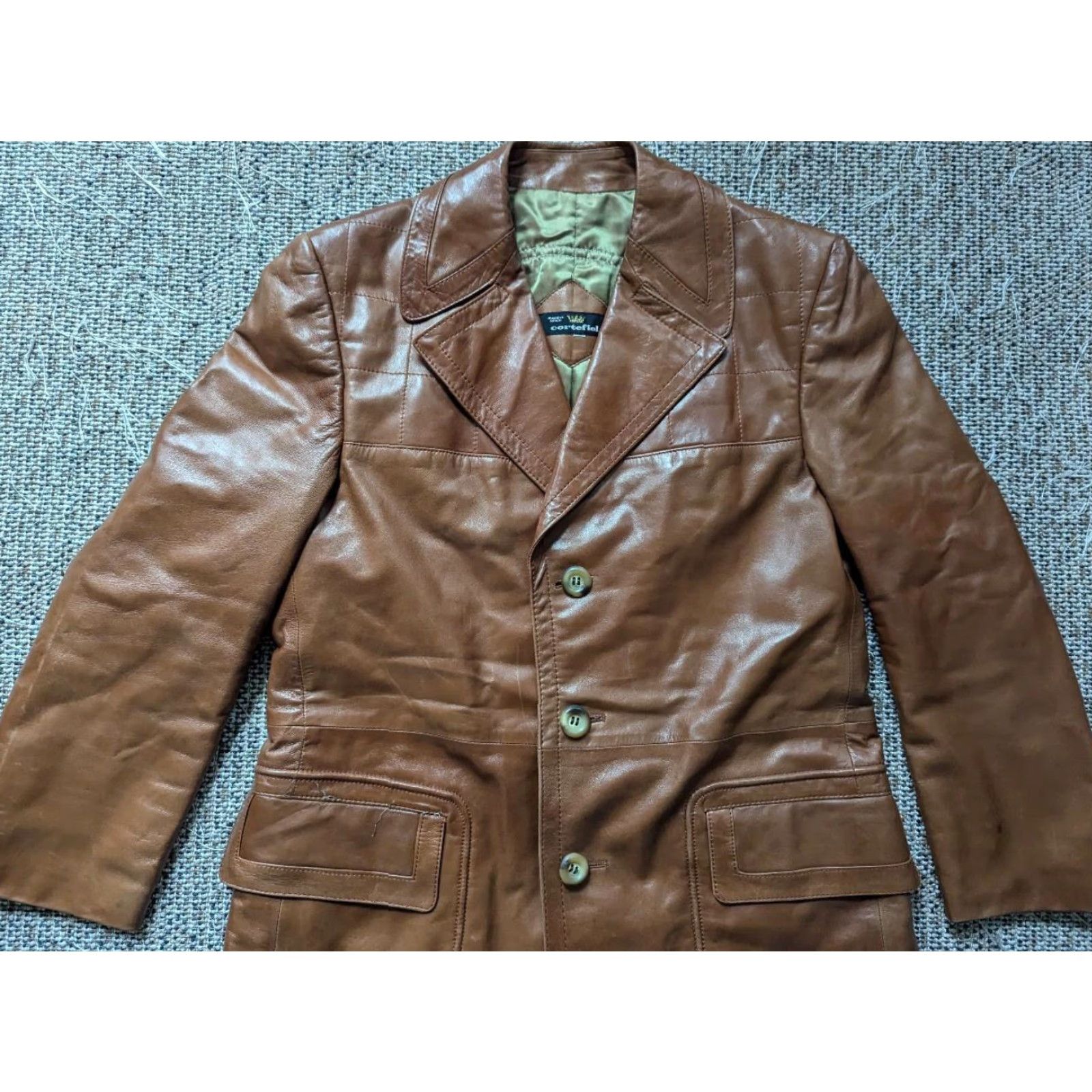 Vintage VINTAGE Cortefiel leather SHEEPSKIN butter-soft 40 overcoat Lambskin brown Overcoat Mens M Brown 40 in 22 35 18 24.5 90s Size US M / EU 48-50 / 2 - 7 Thumbnail