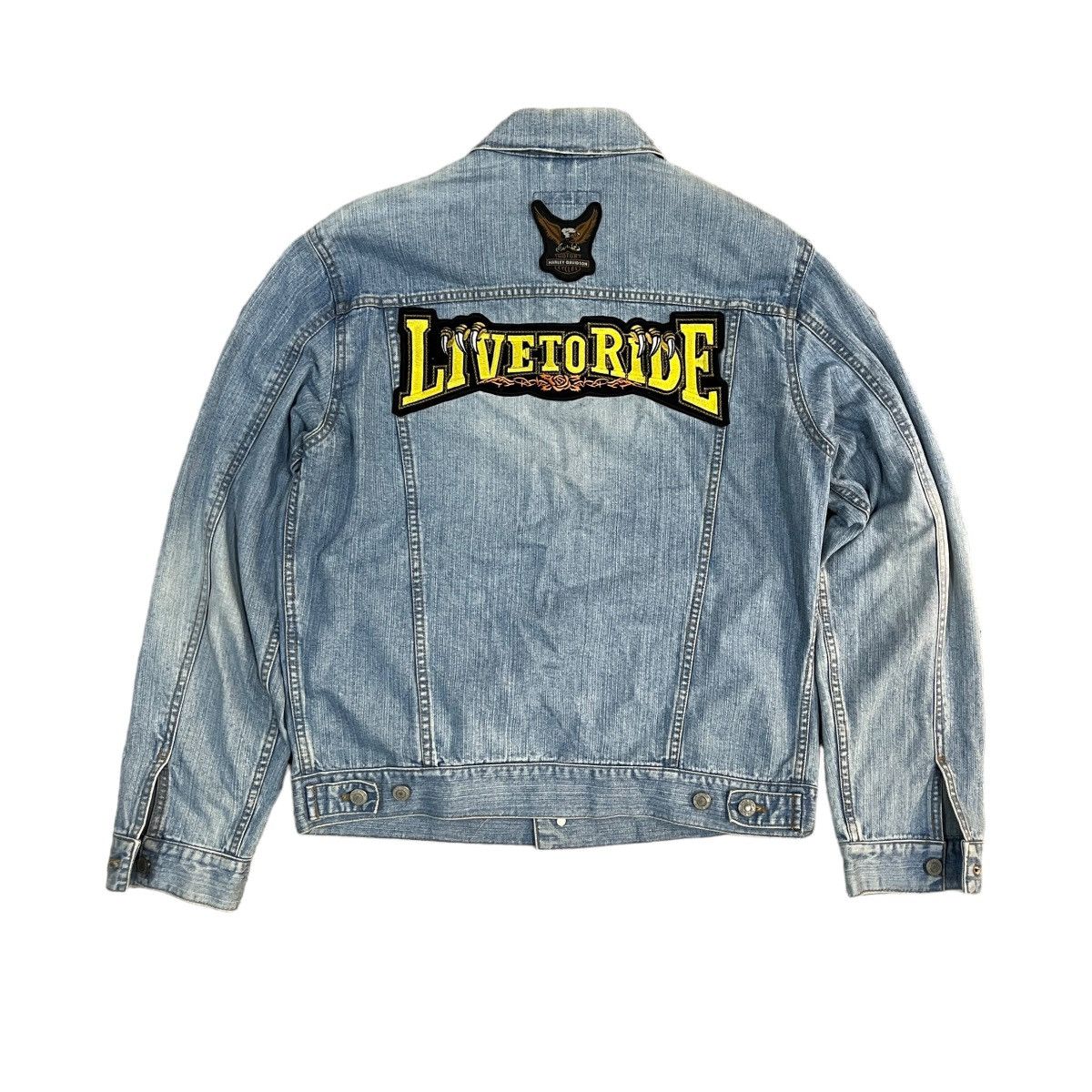 Japanese Brand Union Made Denim Blue Trucker Jacket with Patch Size US L / EU 52-54 / 3 - 2 Thumbnail