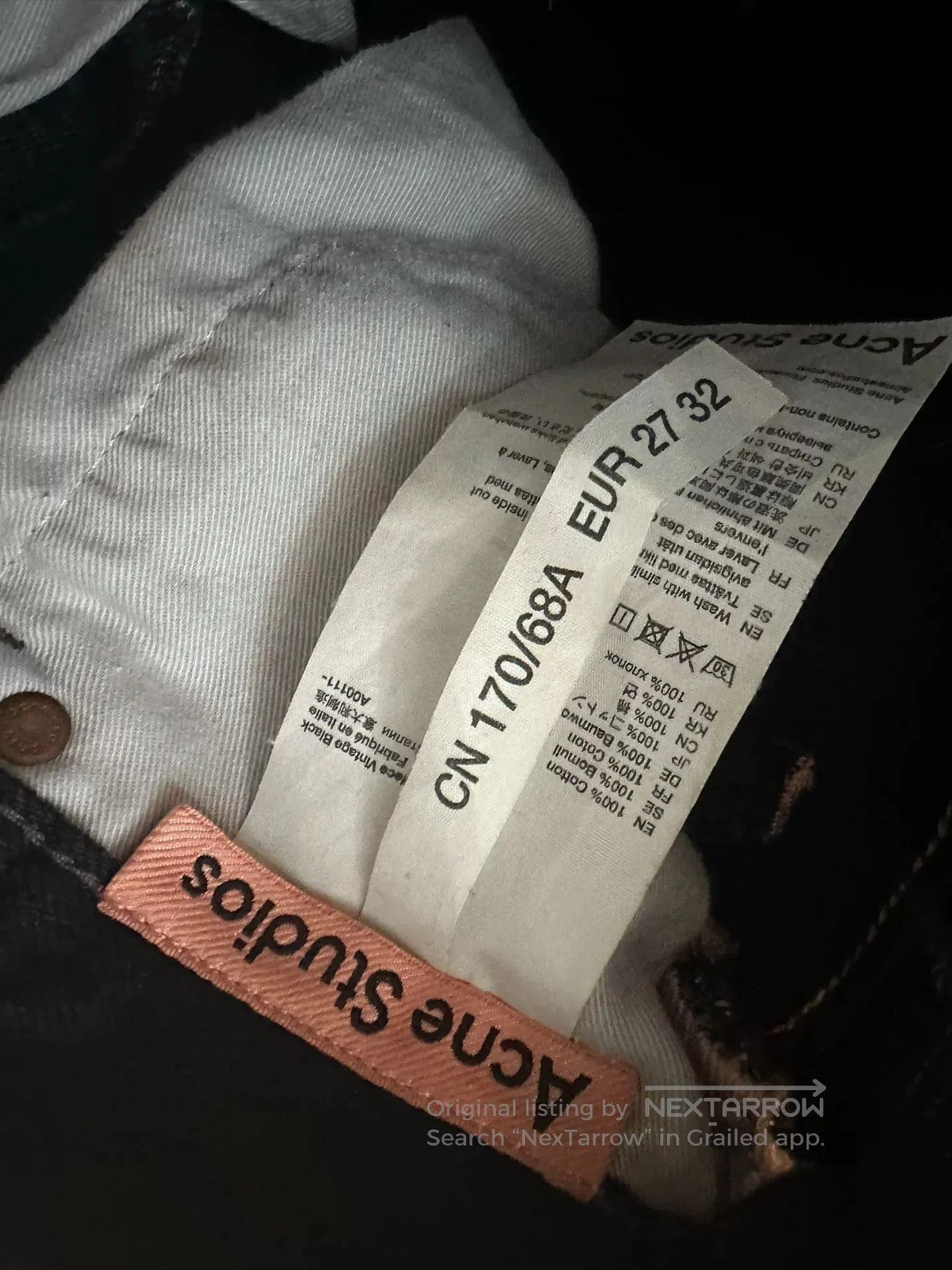 Acne Studios black acne studios denim pants size 27*32. Size US 27 - 3 Thumbnail