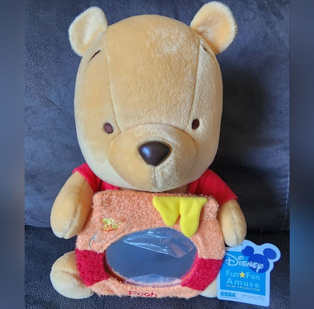 image of Disney Fun Fan Amuse Sega Winnie The Pooh Mirror Plush 13" in Yellow, Women's