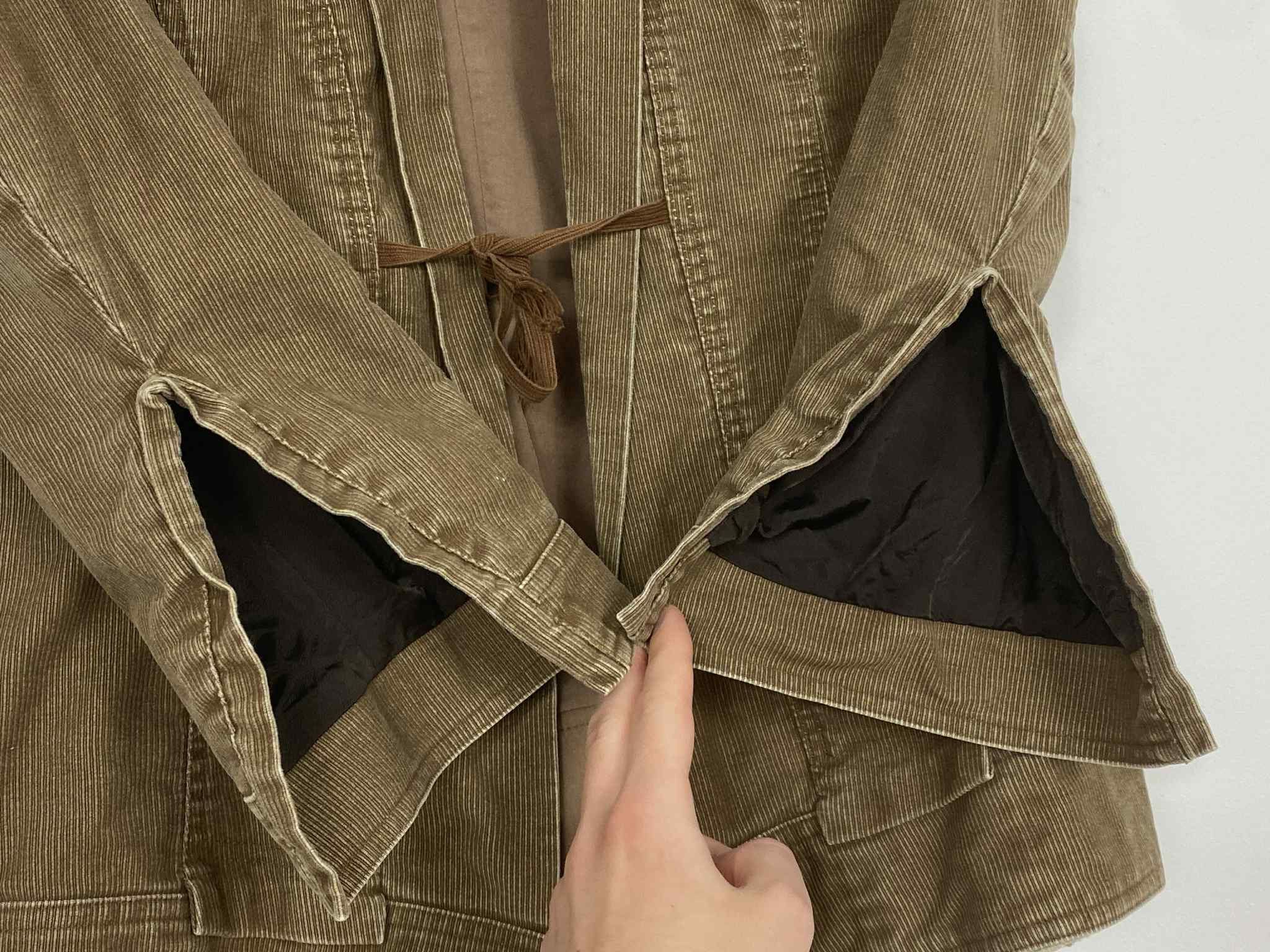 Dries Van Noten × Vintage Dries Van Noten Archive Corduroy Tied Jacket Distressed Size M / US 6-8 / IT 42-44 - 4 Thumbnail
