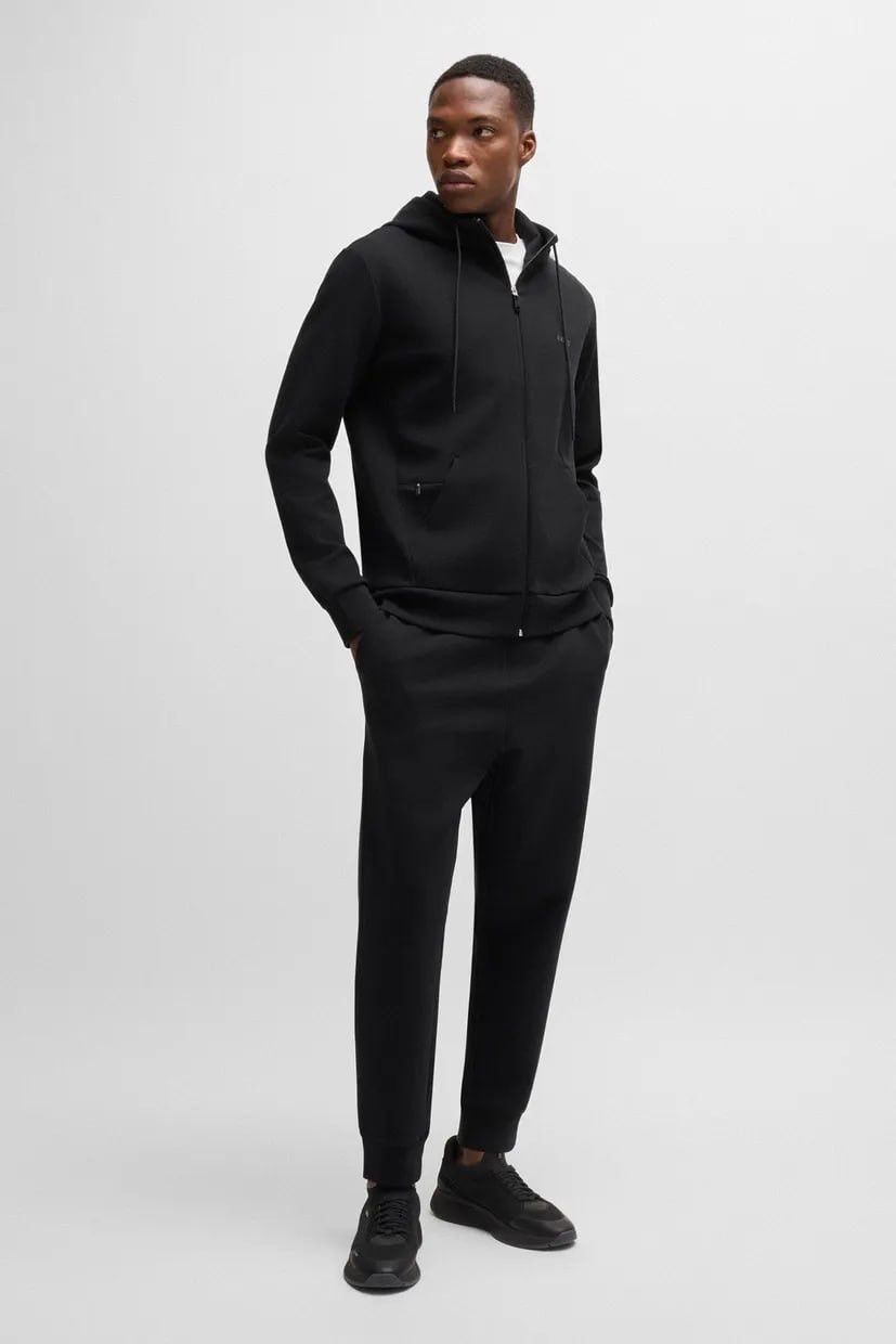 Hugo Boss Boss Through Saggy Black Logo Zip Pocket Hoodie Sweatshirt Size US L / EU 52-54 / 3 - 2 Thumbnail