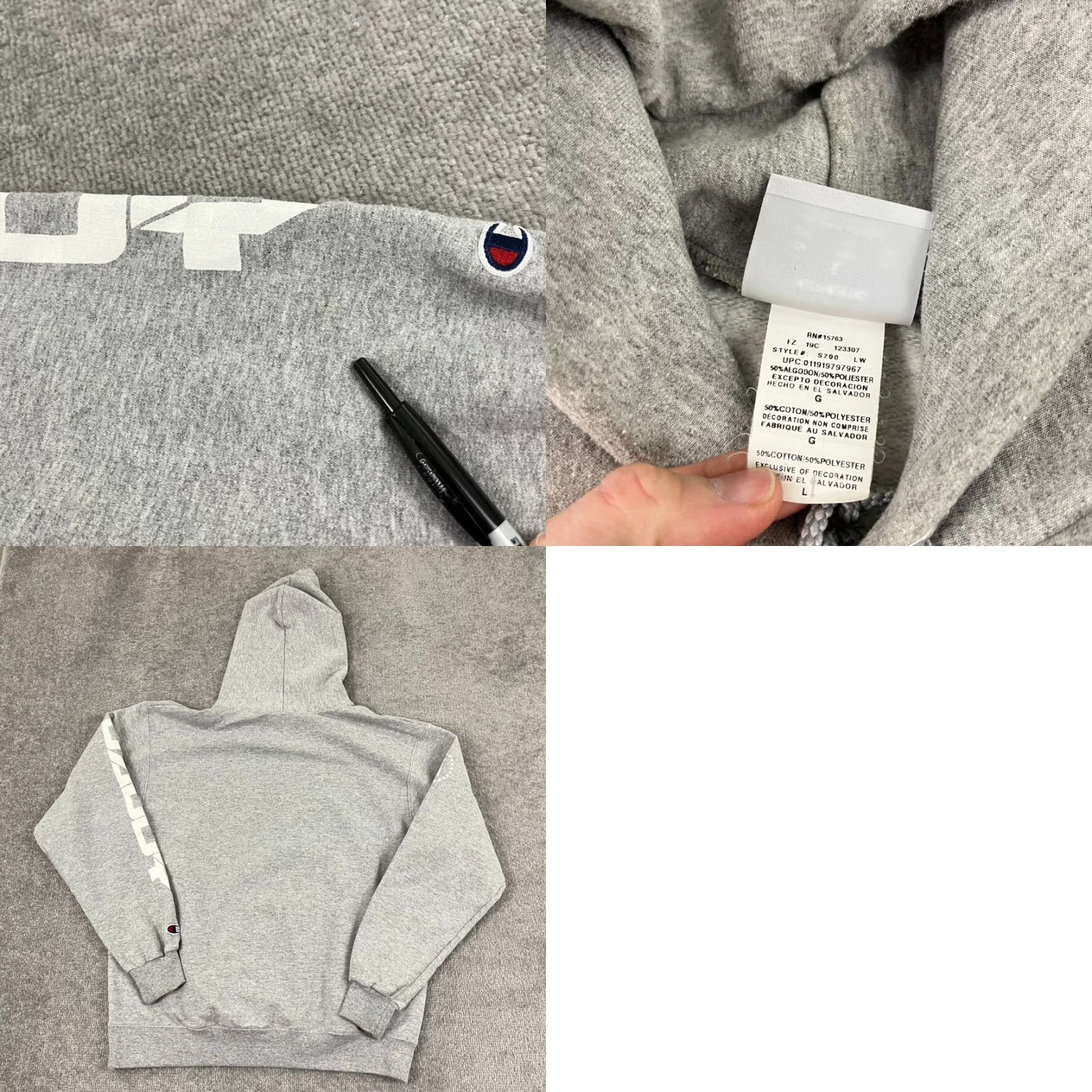 Champion BARSTOOL Call Her Daddy Hoodie Champion Adult Large Gray Sweatshirt Podcast Size US L / EU 52-54 / 3 - 8 Thumbnail