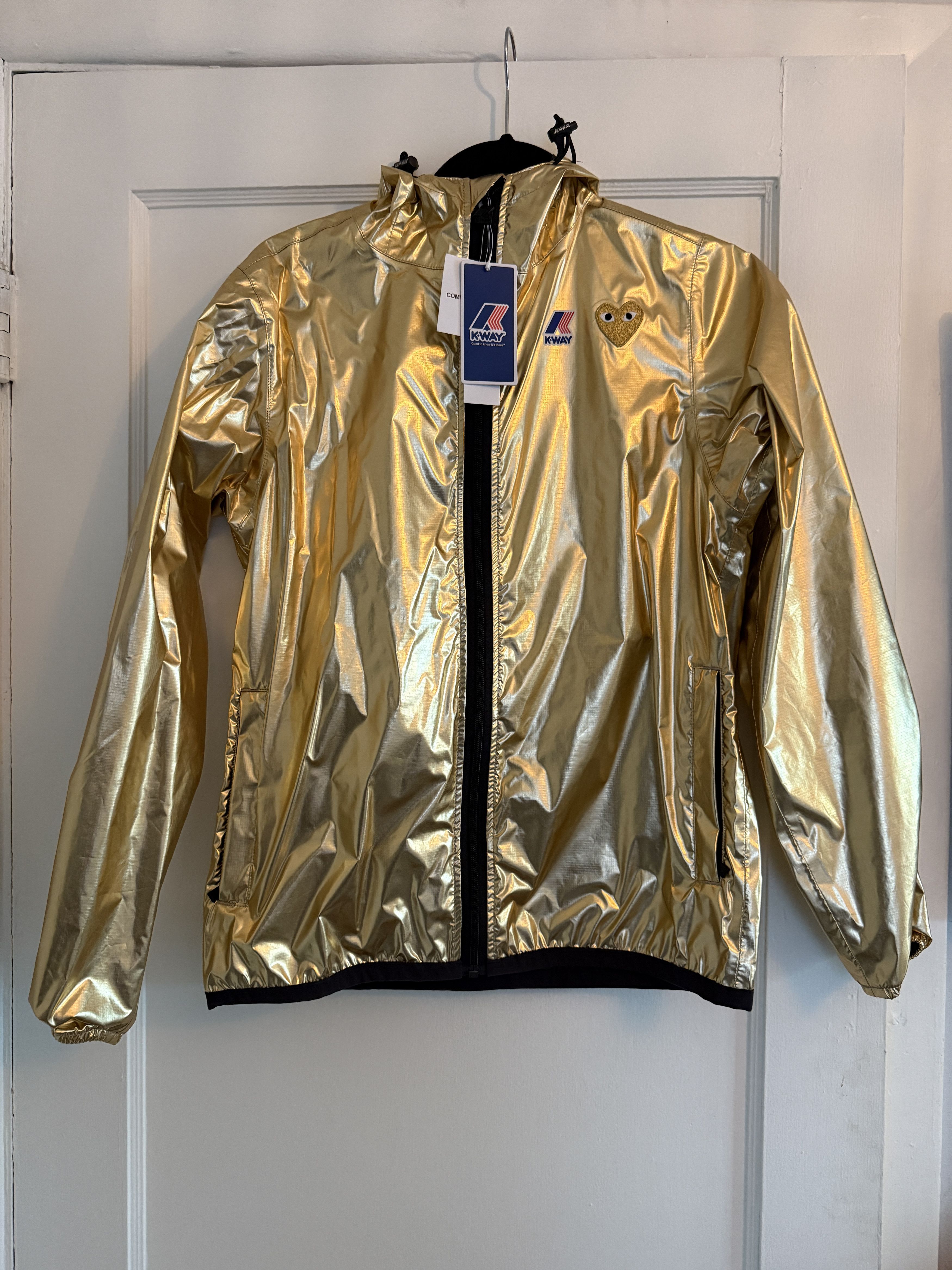 Comme des Garcons PLAY × K-Way Gold K-Way Edition Emblem Rain Jacket Size US XS / EU 42 / 0 - 3 Thumbnail
