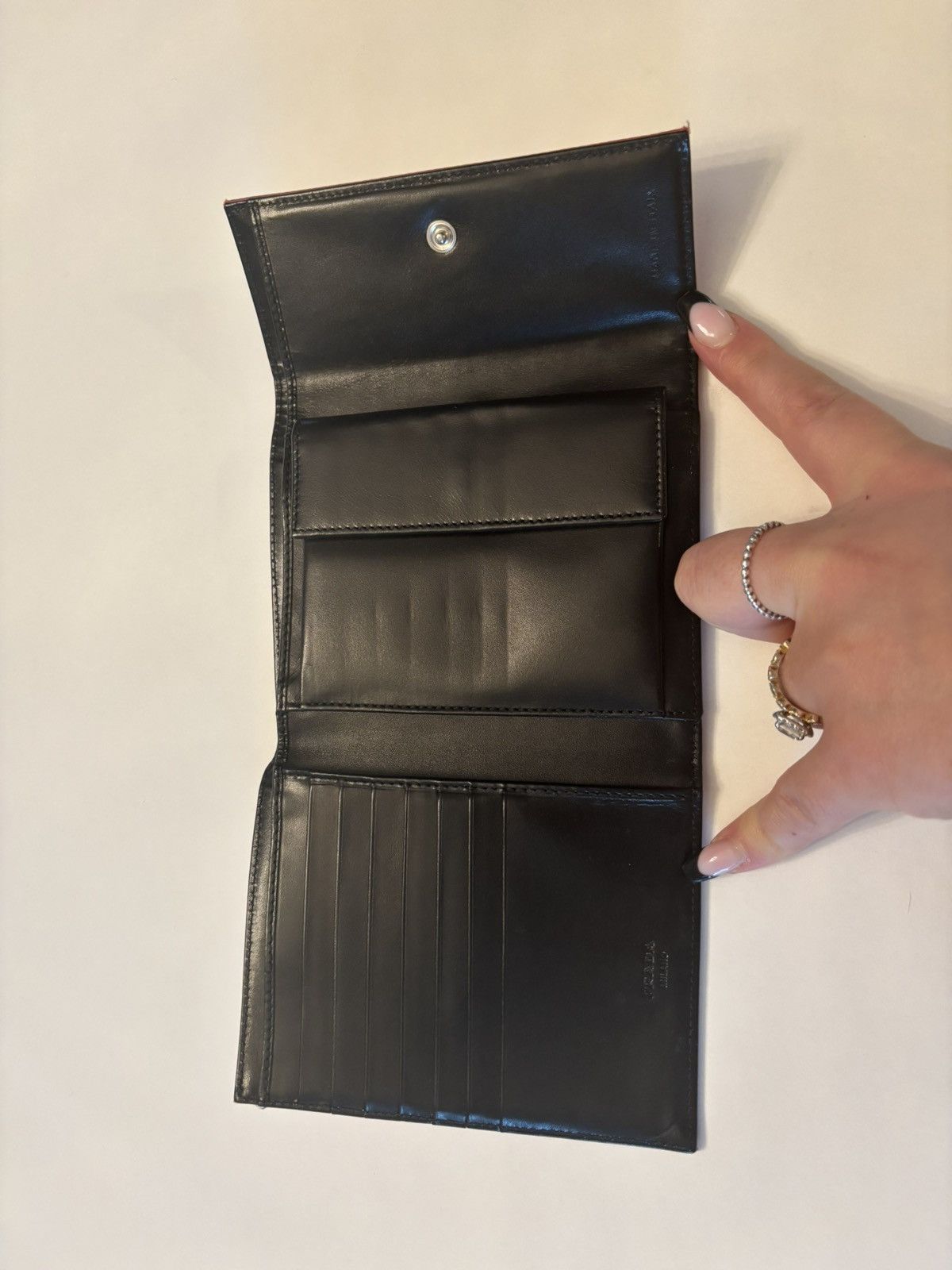 Prada Prada Pink and Black Trifold Wallet Size ONE SIZE - 7 Thumbnail