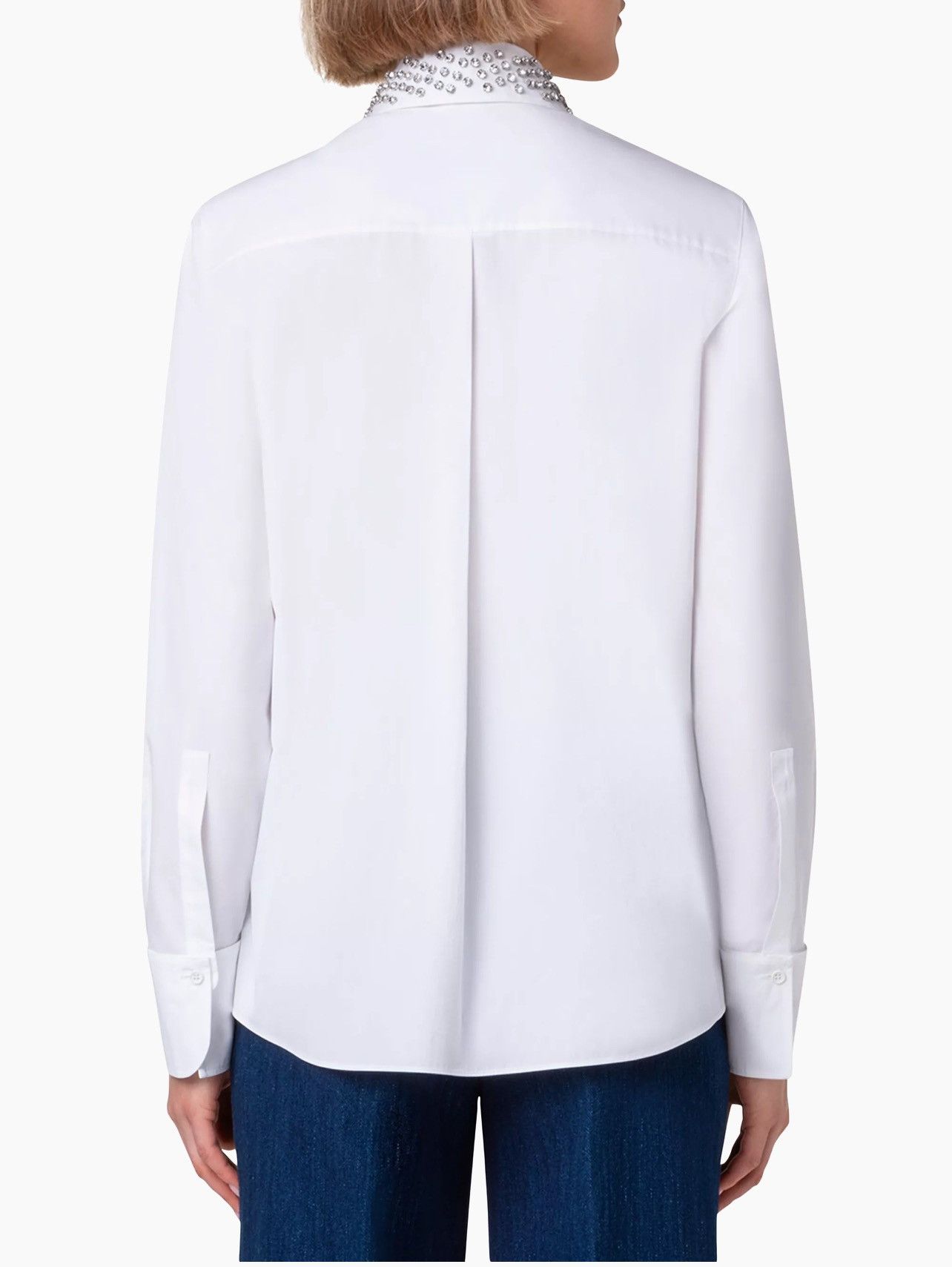 Akris Akris punto Embellished Collar Cotton Shirt size 4 Size S / US 4 / IT 40 - 3 Thumbnail