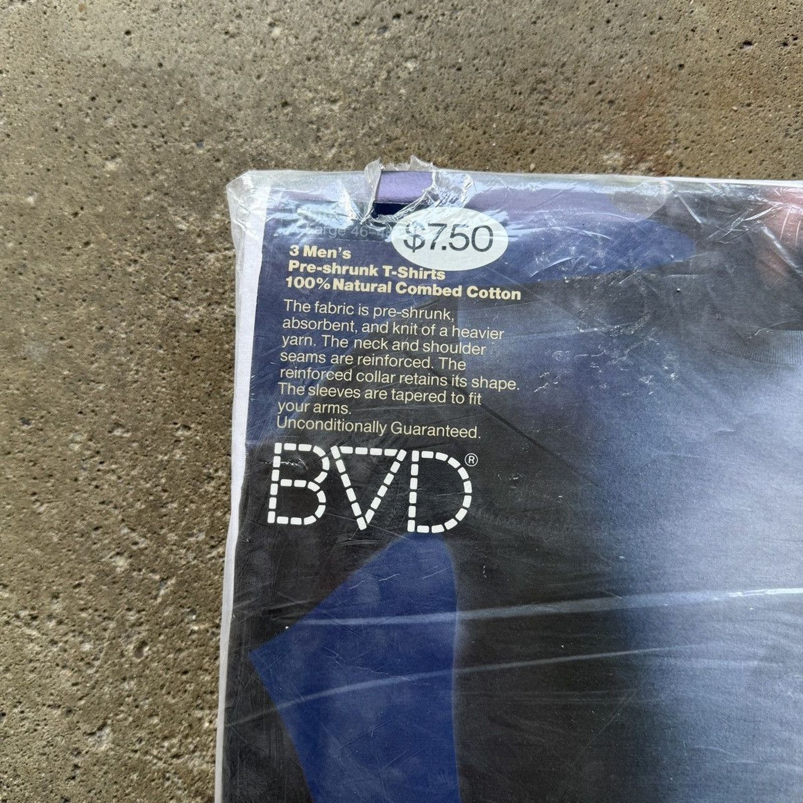 Vintage Vintage 70s BVD Blank White Combed Cotton Tee Shirt Pack (3) Size US XL / EU 56 / 4 - 6 Thumbnail