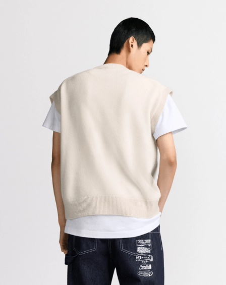Dior o1w1db11025 513M66 Archives Labels Sweater Vest in White Size US M / EU 48-50 / 2 - 5 Thumbnail