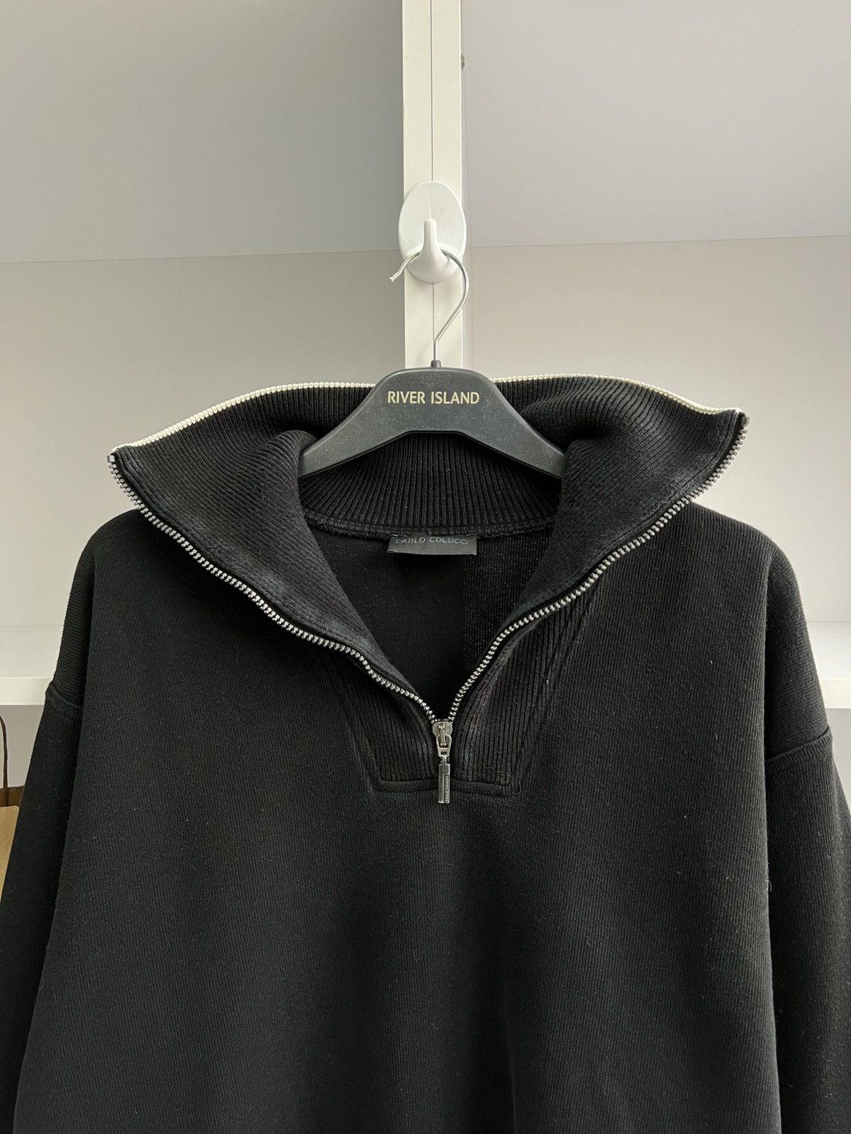 Carlo Colucci × Vintage Vintage Carlo Colucci 1/4 Zip Pullover Sweater Size US L / EU 52-54 / 3 - 6 Thumbnail