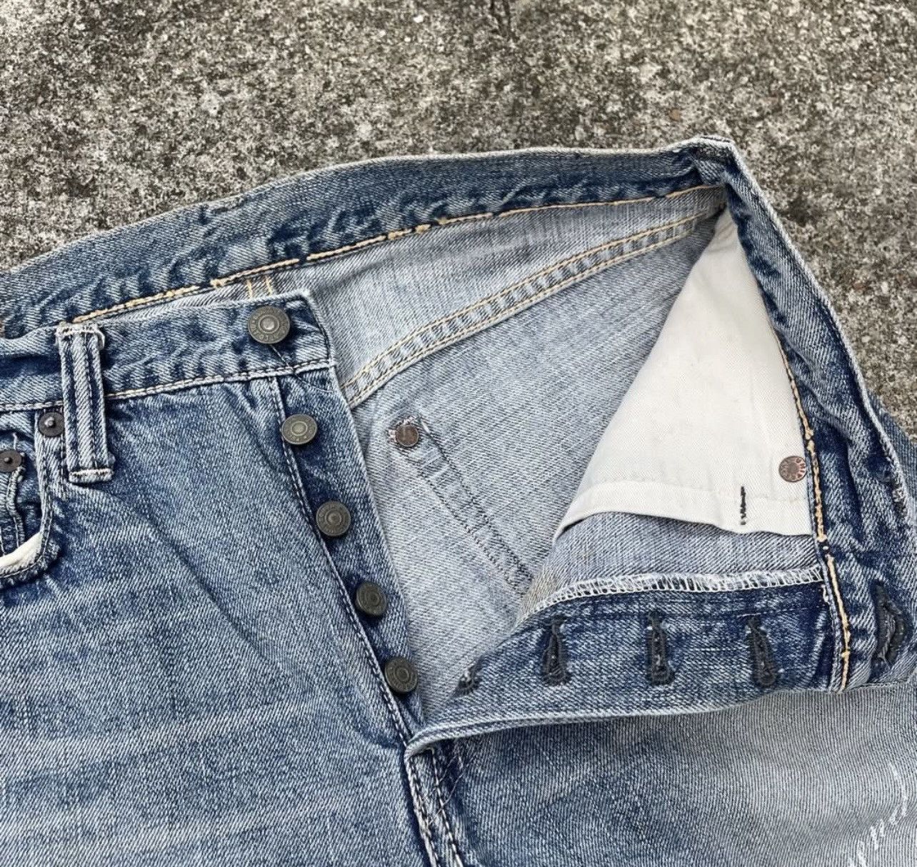 Full Count & Co. Vintage Full Count & Co Selvedge Full Print Denim Size US 31 - 7 Thumbnail