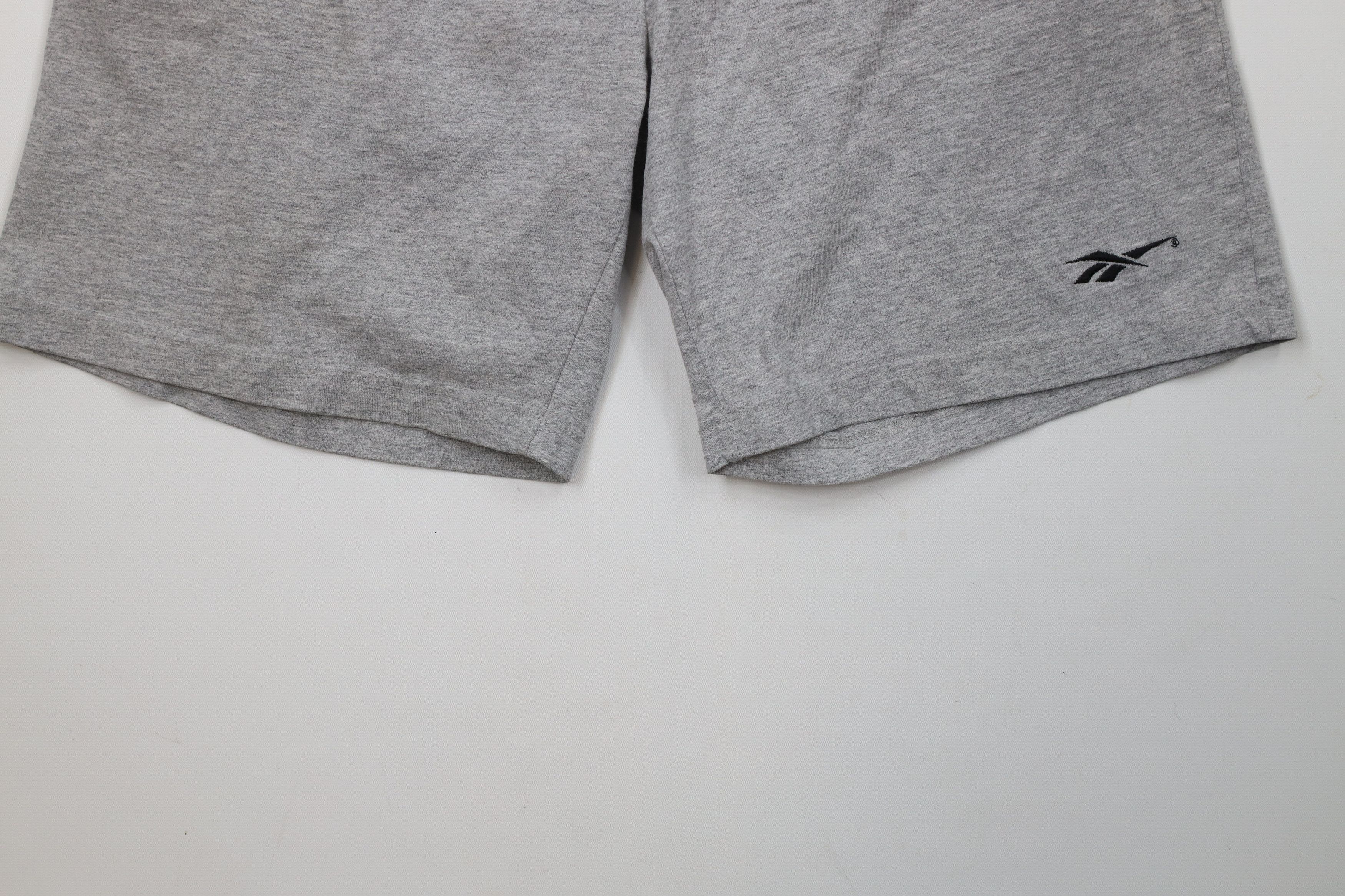 Reebok × Vintage Vintage 90s Reebok Logo Above Knee Shorts Gray Cotton USA Size US 34 / EU 50 - 4 Thumbnail