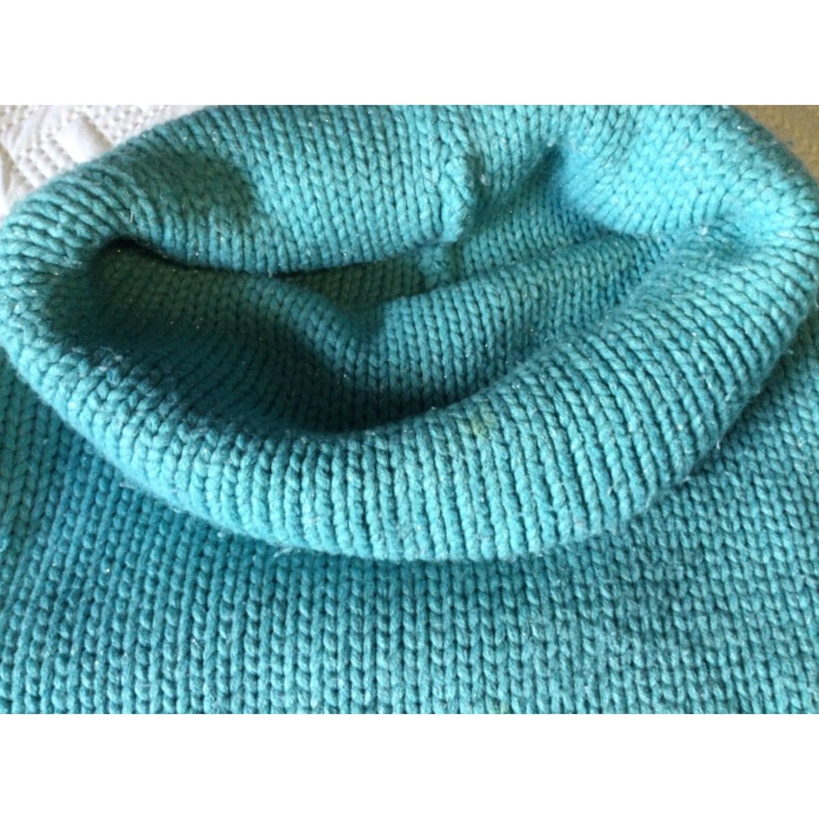CO Womens Sweater by New York Co Size XL Teal Cowl Neck AS IS Size XL / US 12-14 / IT 48-50 - 6 Thumbnail