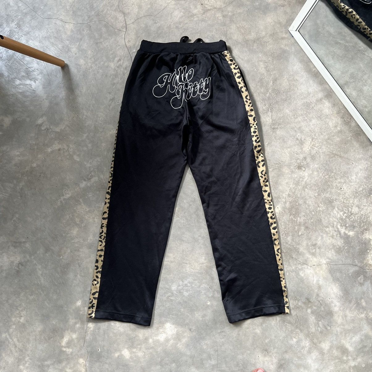 image of Cartoon Network x Vintage Hello Kitty Sanrio Leopard Tapped Track Pants in Black, Men's (Size 27)