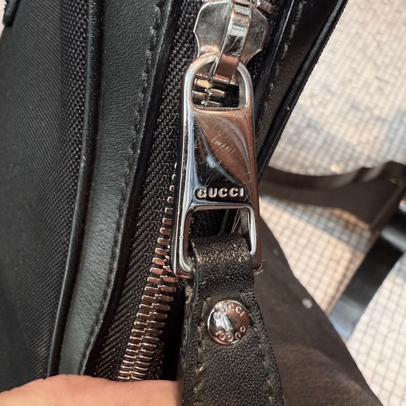 Gucci Gucci Black Canvas Leather Sherry Line Business Bag Size ONE SIZE - 6 Thumbnail