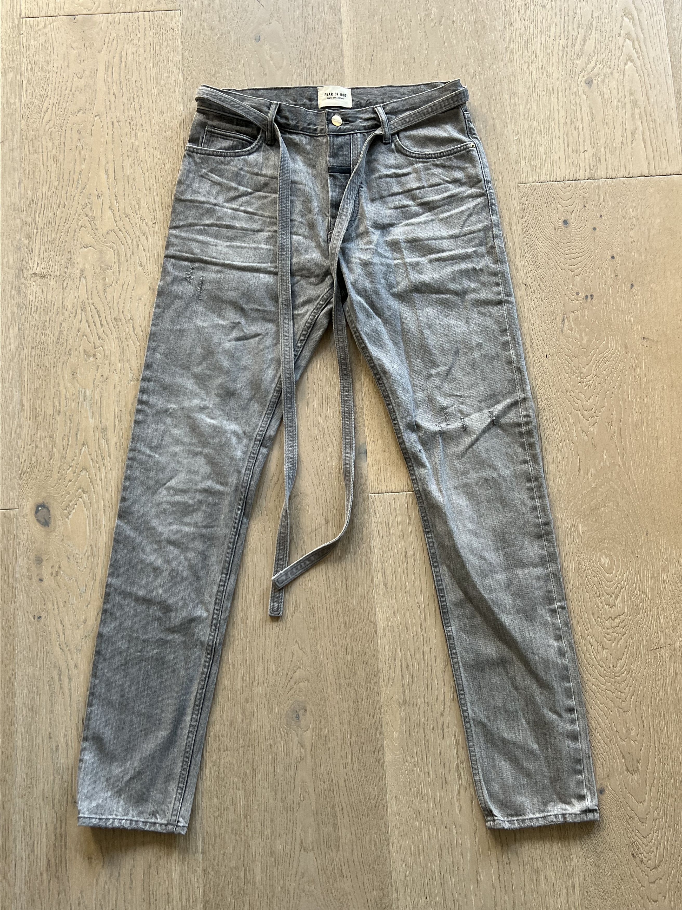 Fear of God $895+ FEAR OF GOD Belted Denim slim Jeans Sixth NEW Size US 31 - 2 Thumbnail