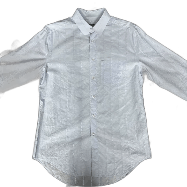 Louis Vuitton Light Blue Striped ButtonUp Shirt-2506 Size US L / EU 52-54 / 3 - 1 Thumbnail