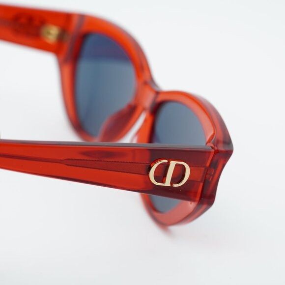 Dior Dior DIORGLOW B1I 35B0 Sunglasses Red Cat Eye Frame Size ONE SIZE - 8 Thumbnail
