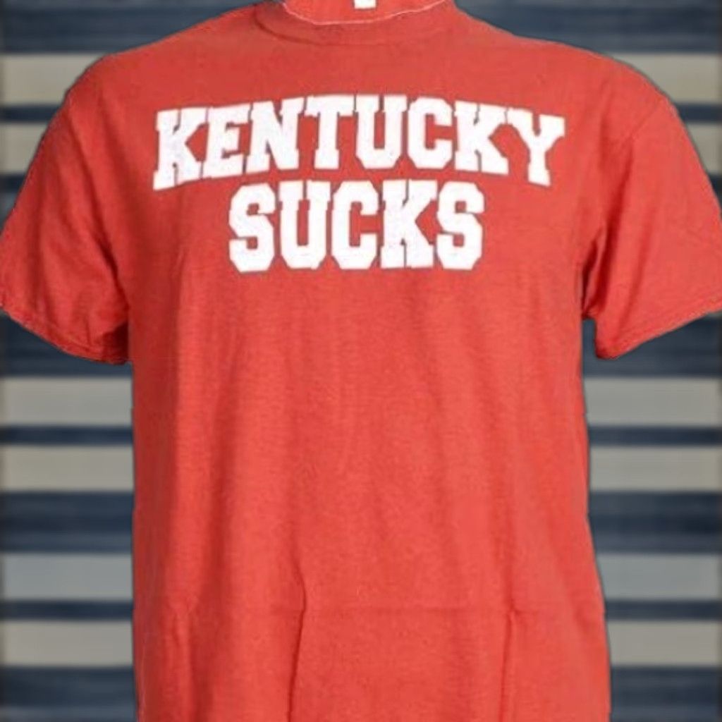 Vintage Kentucky Sucks on a Red T Shirt Size US L / EU 52-54 / 3 - 1 Preview
