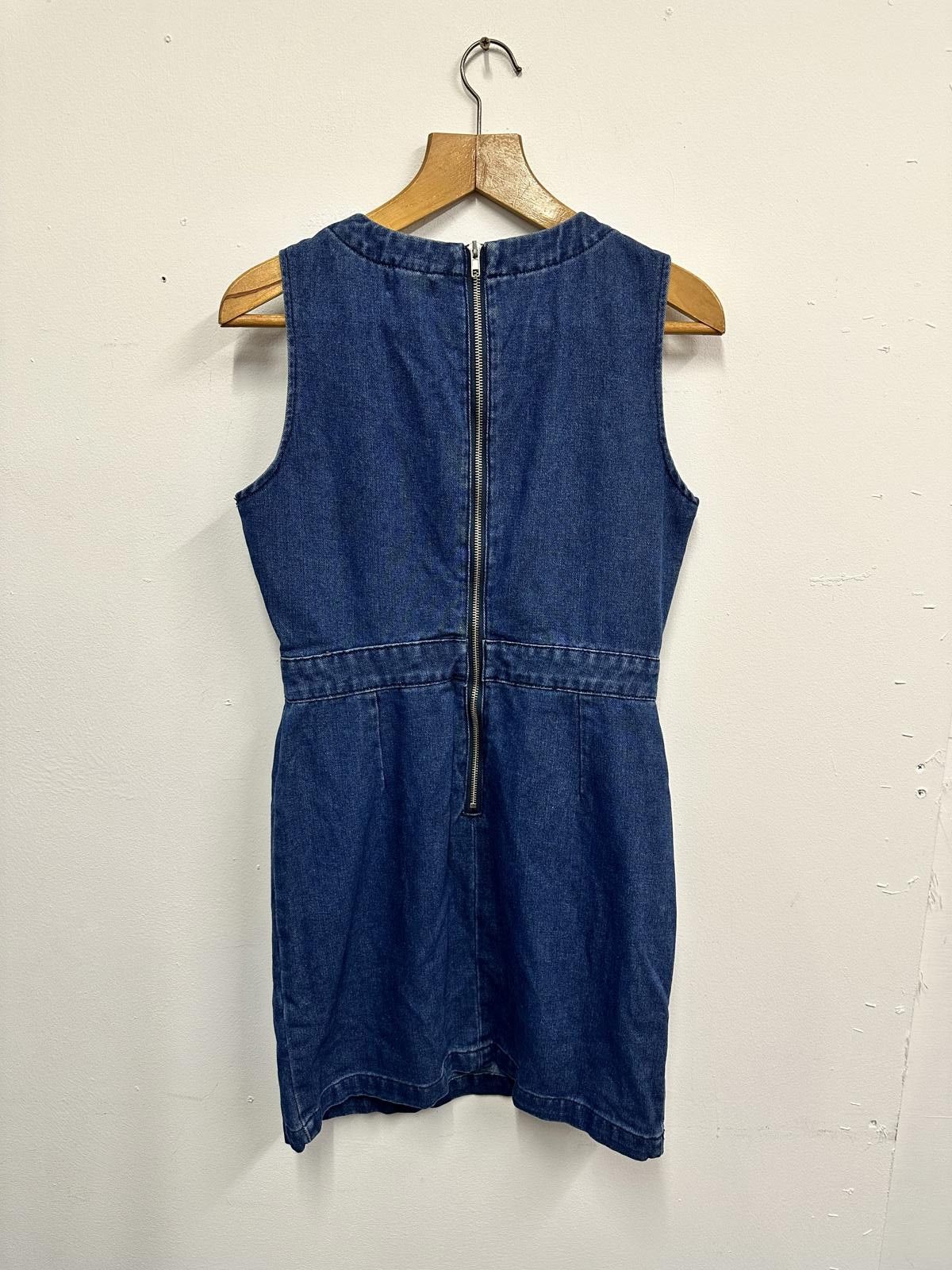 Other Oasis Sleeveless Denim Mini Dress UK 10 Size M / US 6-8 / IT 42-44 - 4 Thumbnail