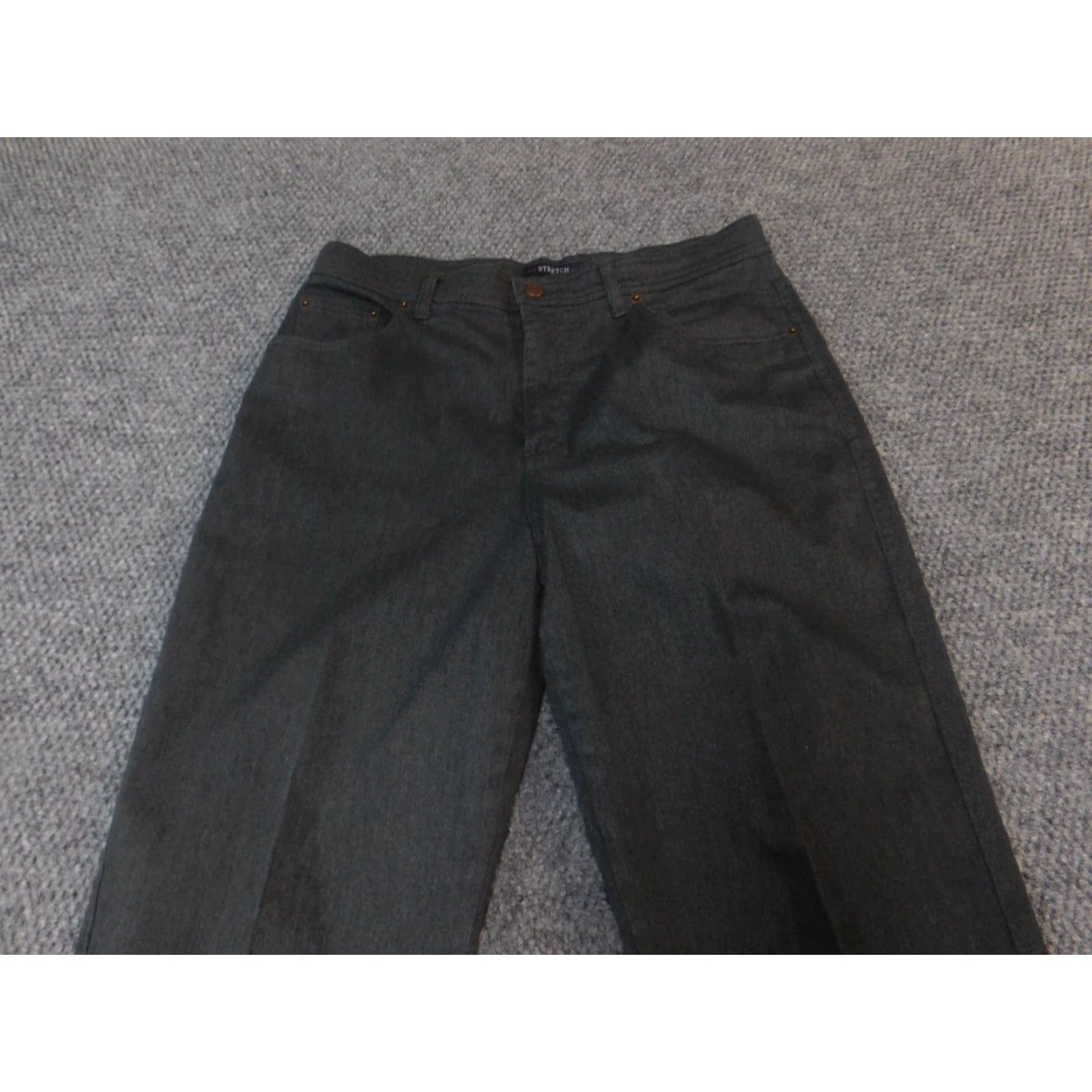 Bill Blass Bill Blass Womens Jeans 12 Straight Gray Stretch Denim 28in Inseam Regular Zip Pocket Zipper Vintage Modern 90s? Size 34" / US 12 / IT 48 - 6 Thumbnail