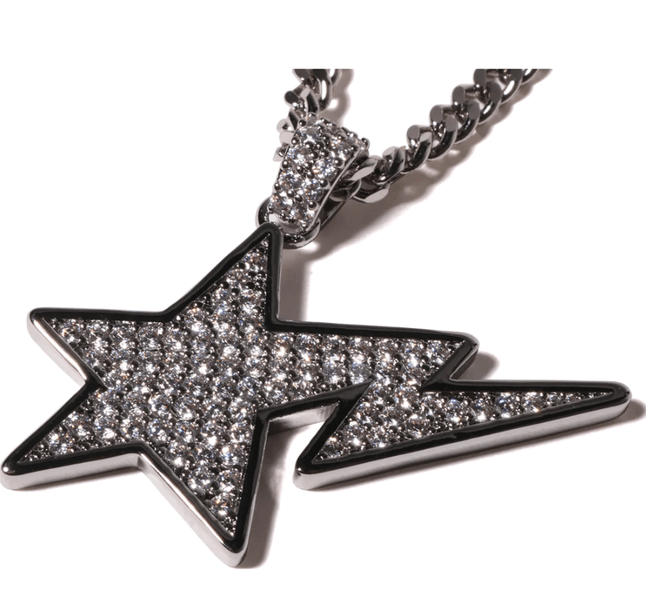 image of Bape Sta Necklace in Silver, Men's