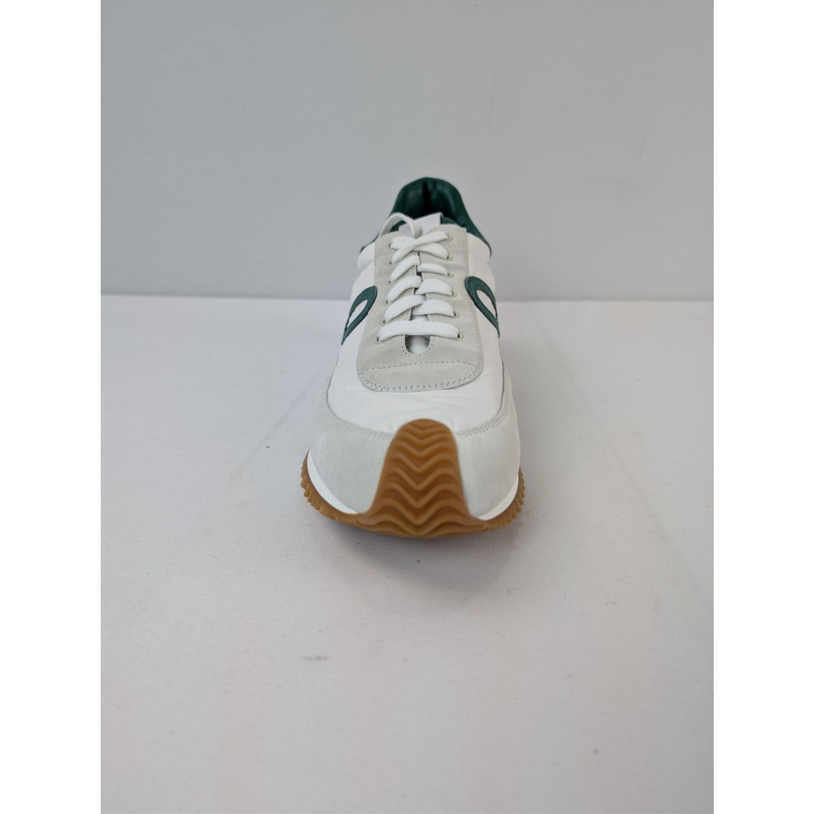 Loewe o1rshd1 Nylon Suede Flow Runner Sneakers in White/Dark Green Size US 10 / EU 43 - 14 Thumbnail