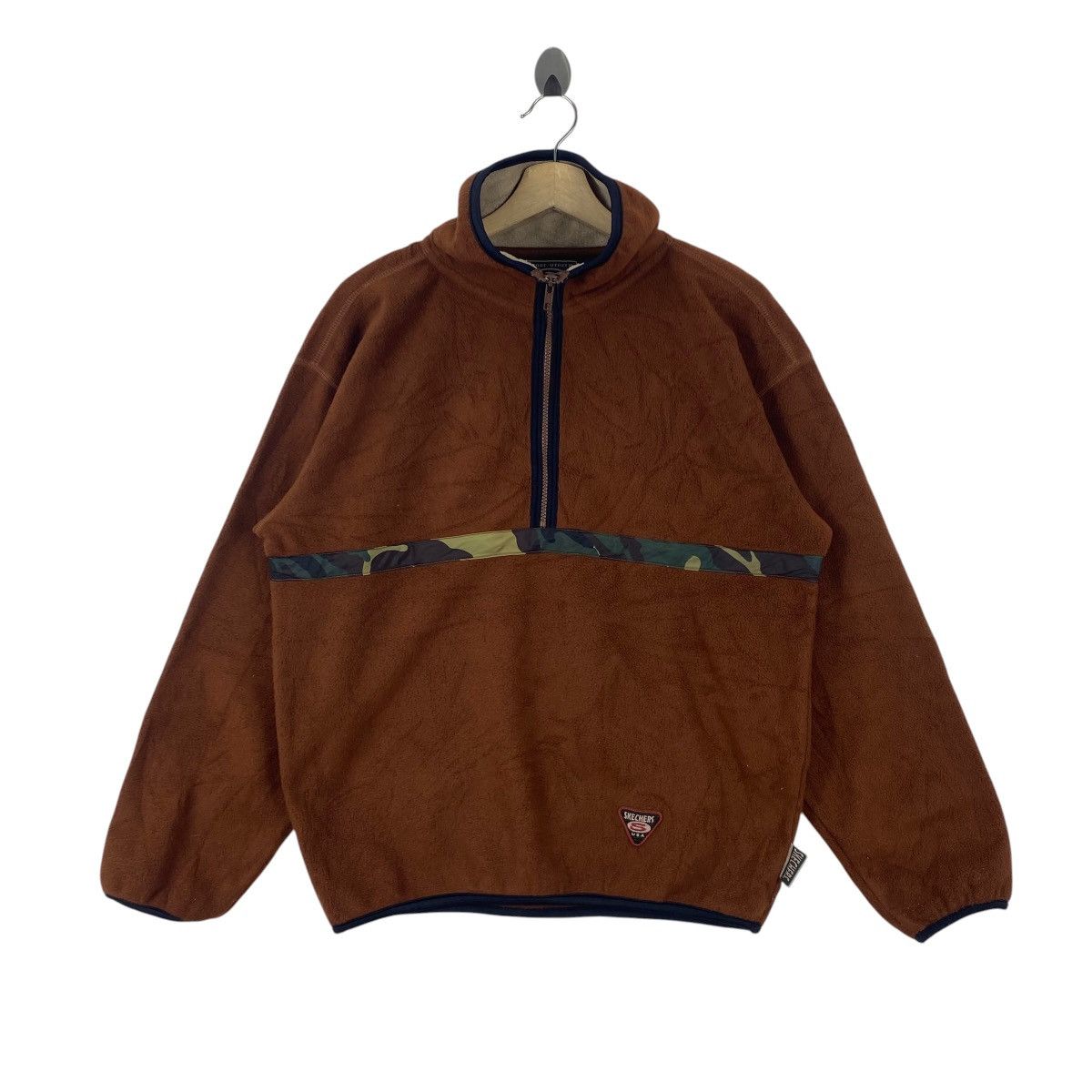 SKECHERS Vintage SKECHERS SPORT Utility Fleece Pullover Jacket Camo Size US M / EU 48-50 / 2 - 4 Thumbnail