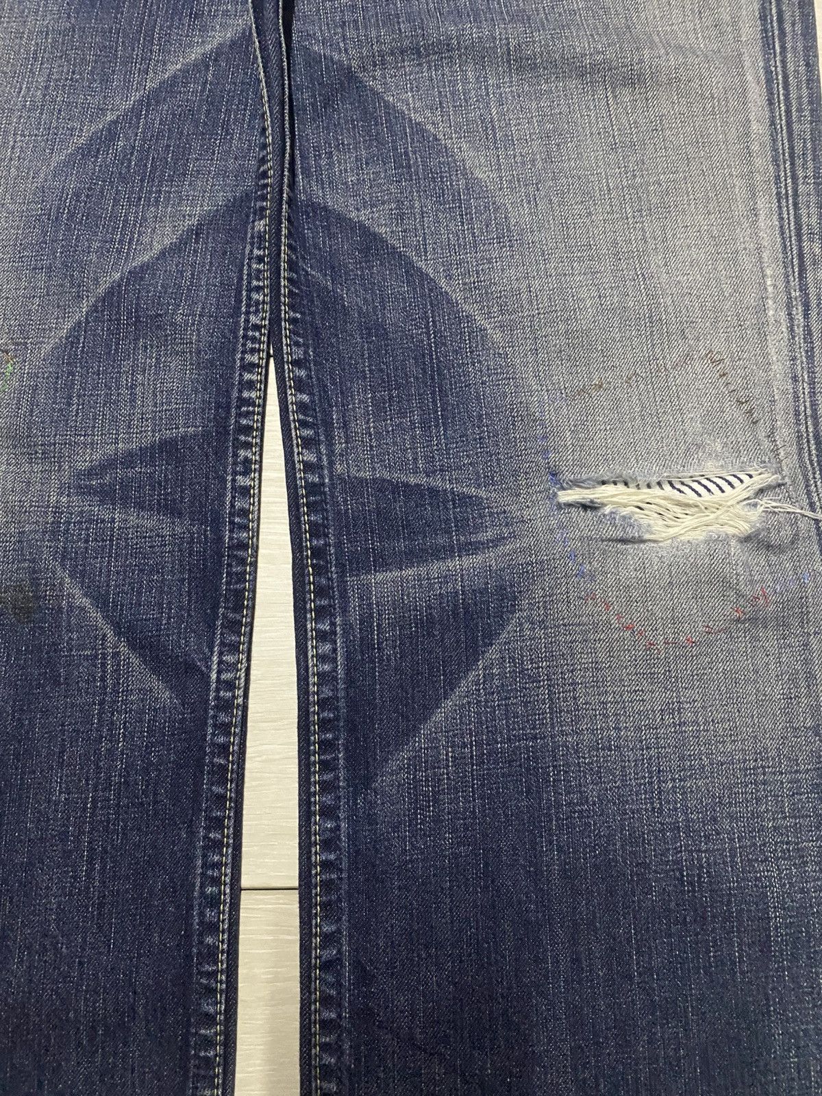 Levi's Levis Japan Redloop Fade Wash Distressed Loose Jeans Size US 33 - 10 Thumbnail