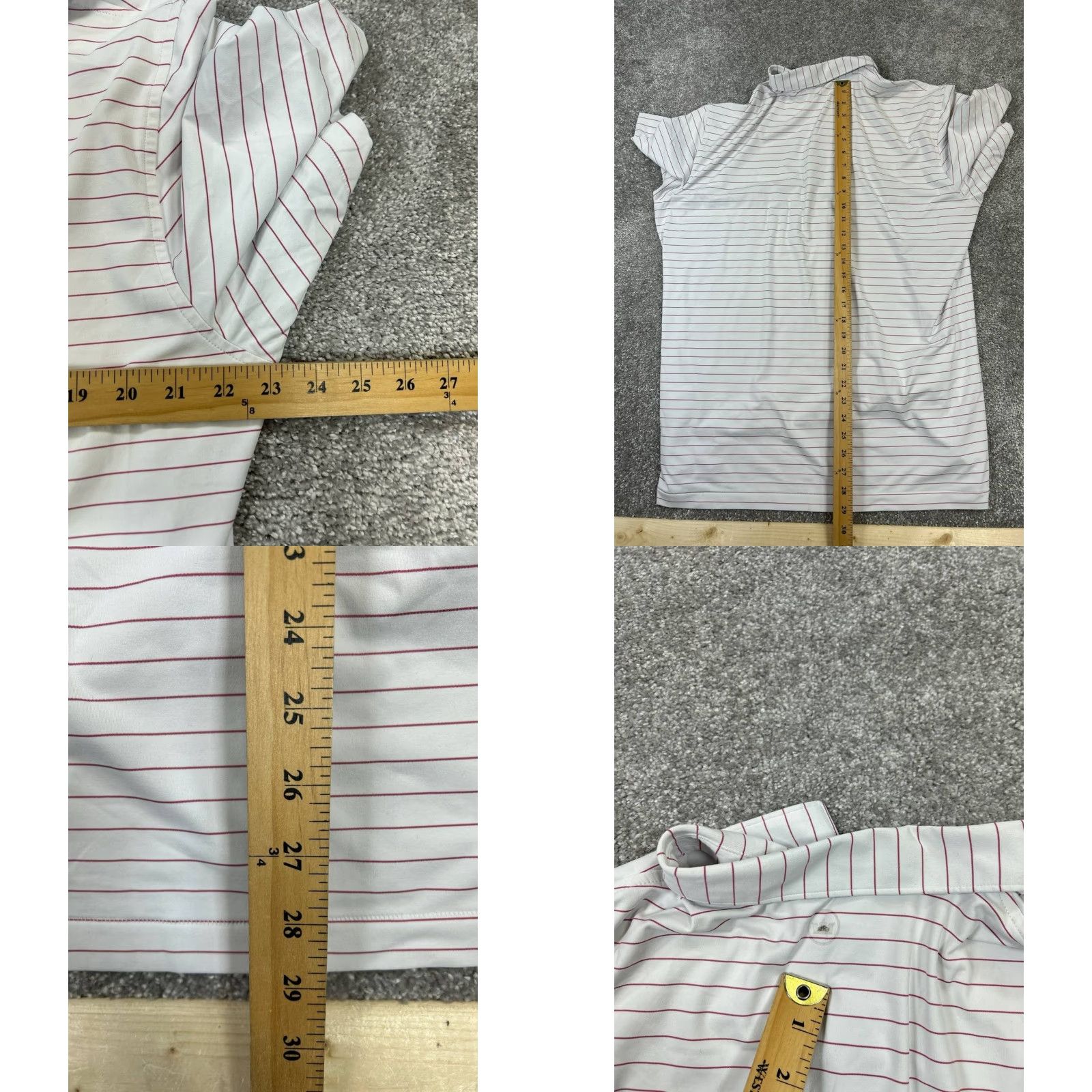Peter Millar Peter Millar Polo Shirt Mens XL White Pink Crown Crafted Golf Shirt Size US XL / EU 56 / 4 - 8 Thumbnail