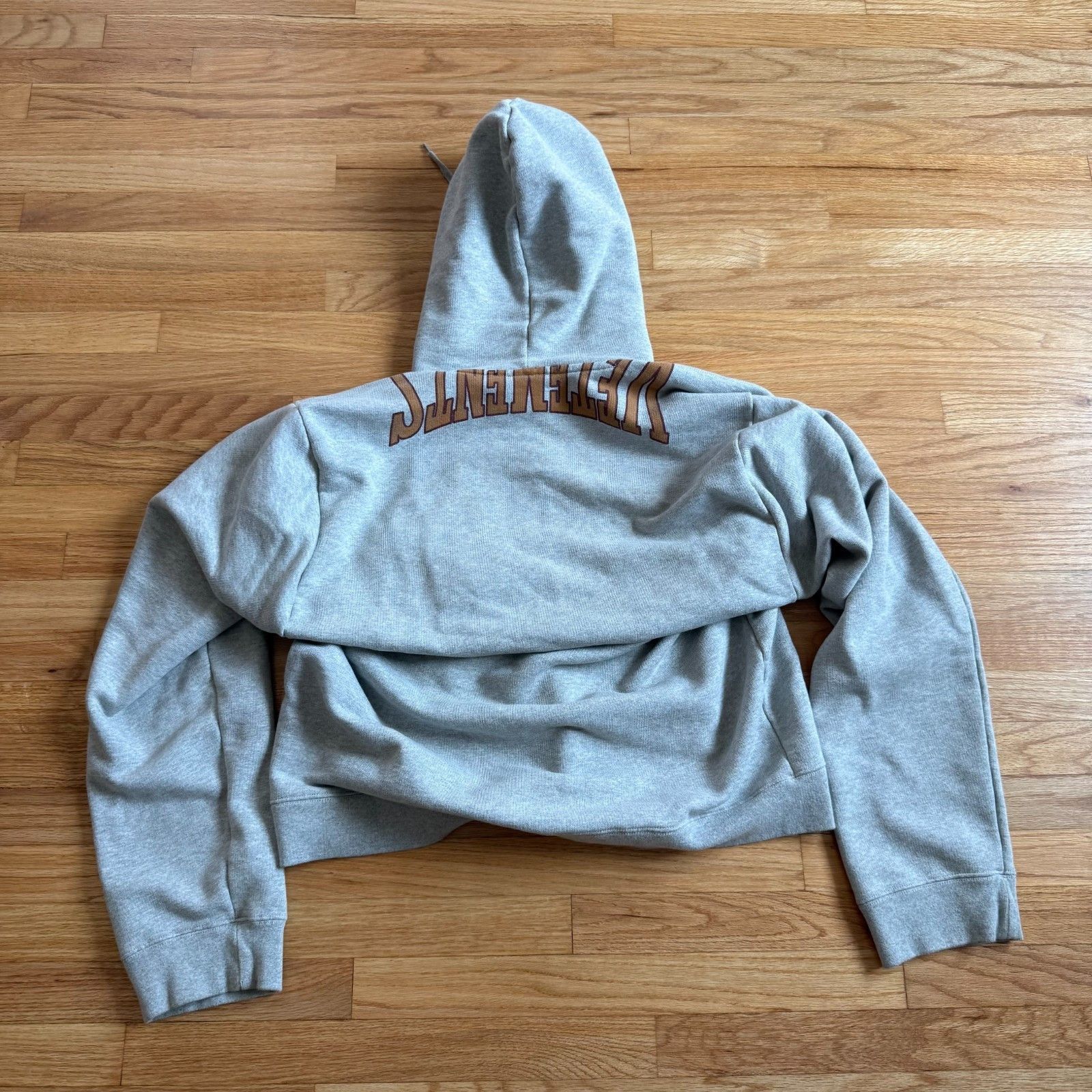 Vetements VETEMENTS AW18 Misplaced Grey Heavyweight Hoodie Size M / US 6-8 / IT 42-44 - 6 Thumbnail