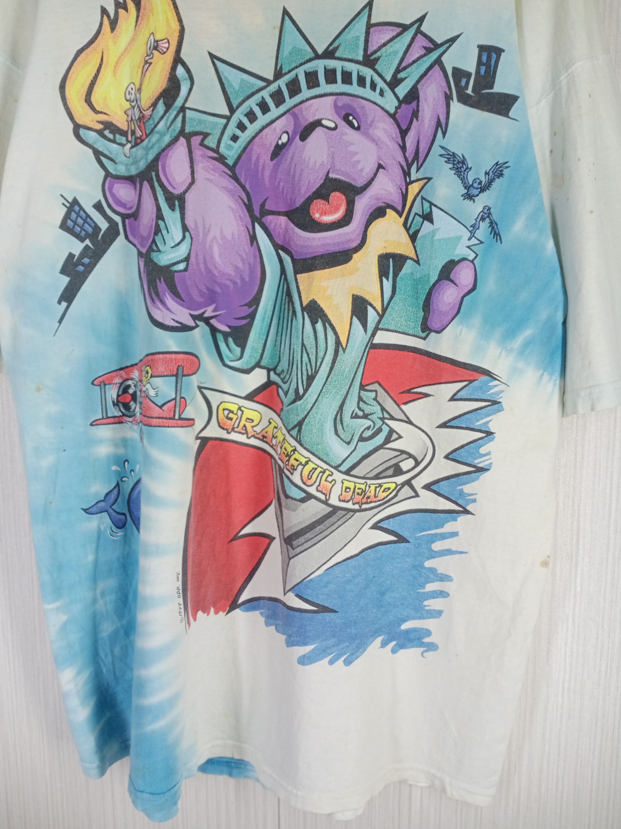 Grateful Dead × Liquid Blue Very Rare Vintage 90s Grateful Dead Band Distressed Tshirt Size US XL / EU 56 / 4 - 3 Thumbnail