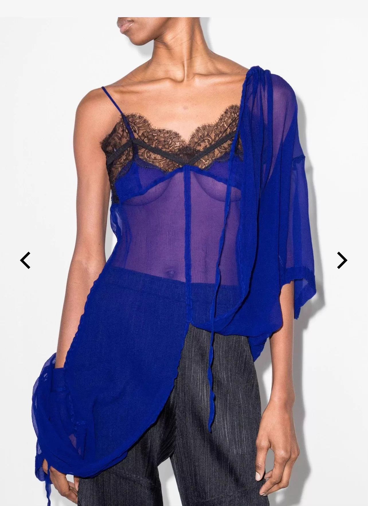 Dries Van Noten DVN Silk Double-Layered Structured Colorful Top Size 36 New Size XS / US 0-2 / IT 36-38 - 3 Thumbnail