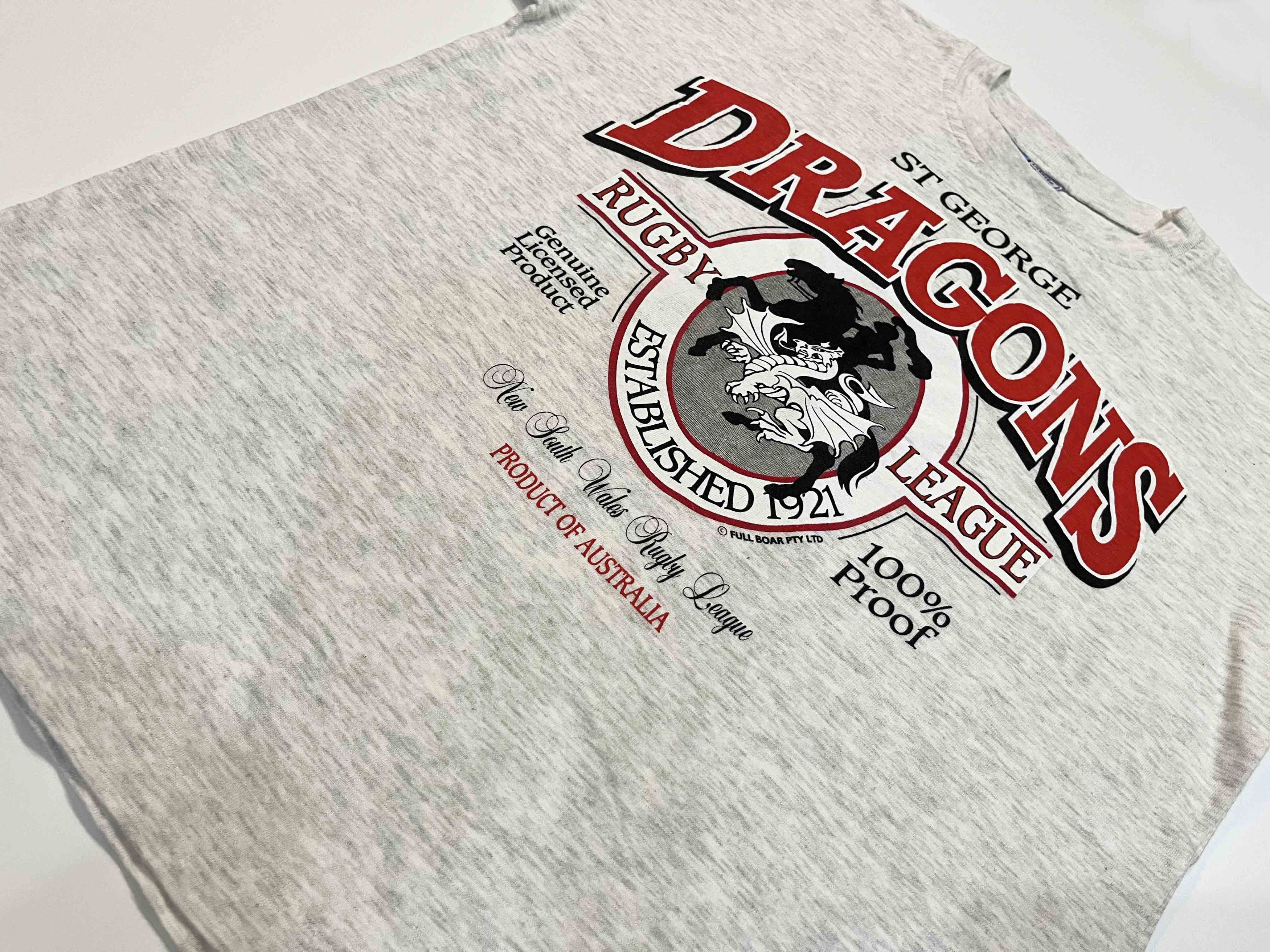Vintage Vintage NRL St George Dragons Australian Rugby T-Shirt Size US L / EU 52-54 / 3 - 6 Thumbnail