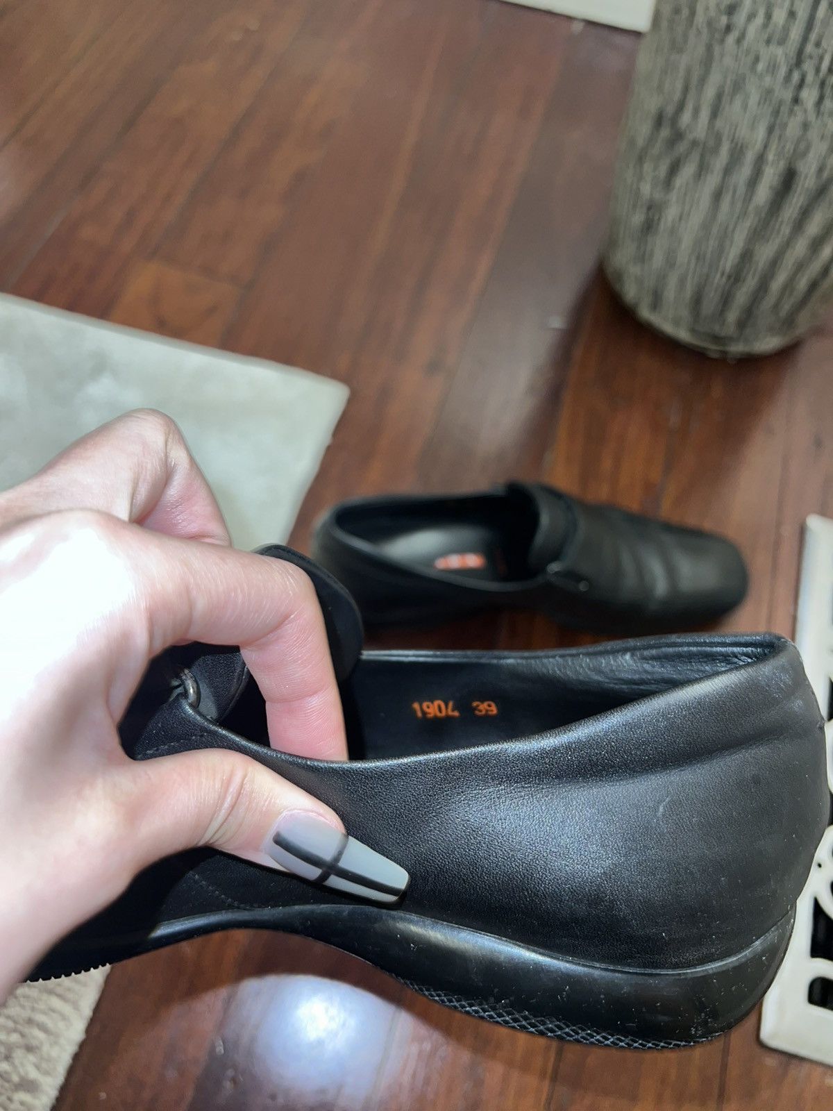 Prada Prada Sport Square-Toe Leather Velcro Shoes Size US 9 / IT 39 - 9 Thumbnail
