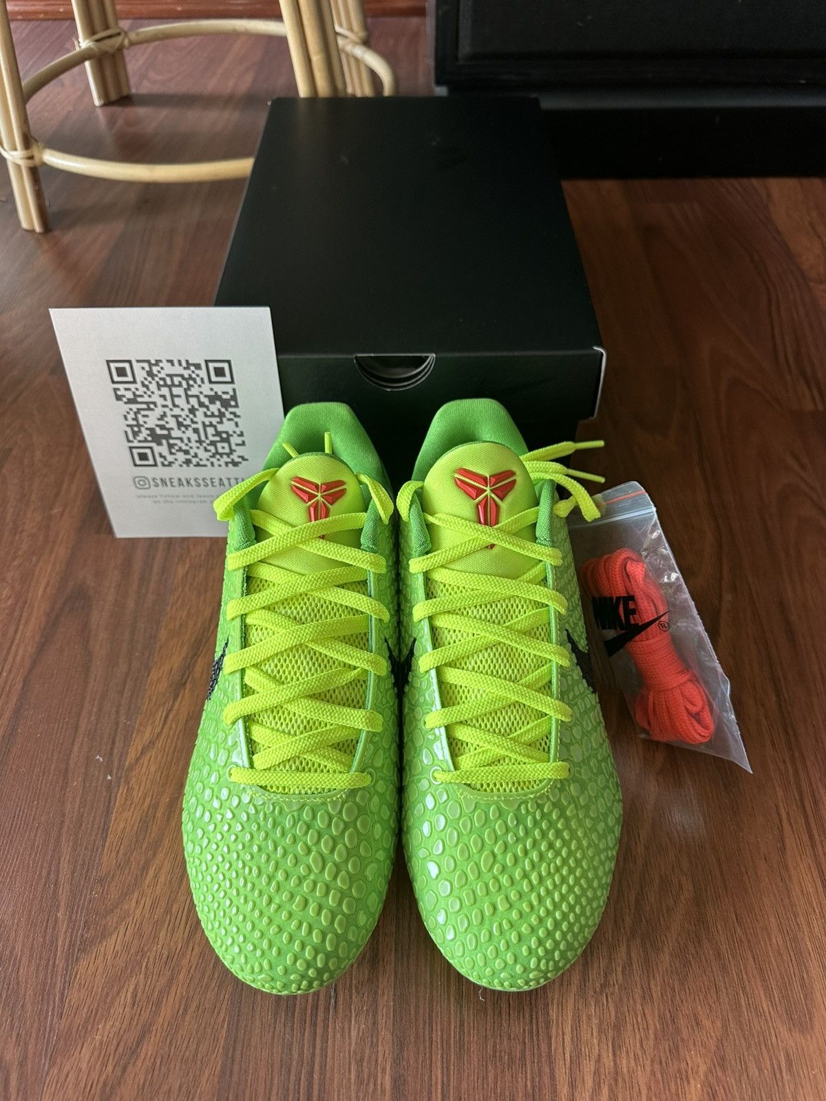 Nike Nike Vapor Edge Kobe 6 SE Grinch Size 6.5M/8W FQ7645-300 Size US 6.5 / EU 39-40 - 3 Thumbnail