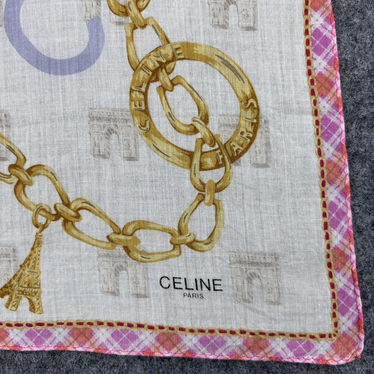 Celine × Vintage Handkerchief # E037 # Bandana # Neckerchief Size ONE SIZE - 3 Thumbnail