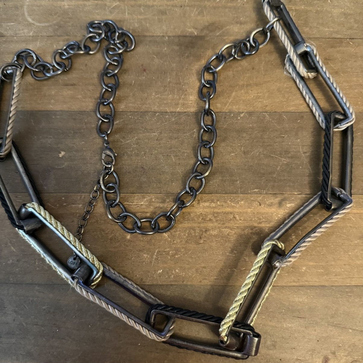 Loft Loft long gunmetal chunky paperclip link necklace Size ONE SIZE - 2 Thumbnail