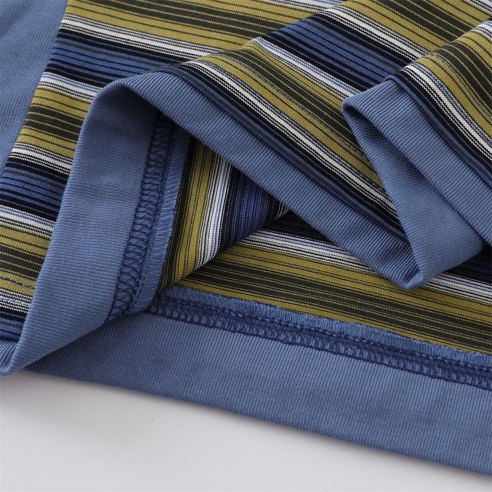 Vintage Men's retro striped lapel long-sleeved T-shirt Size US M / EU 48-50 / 2 - 5 Thumbnail