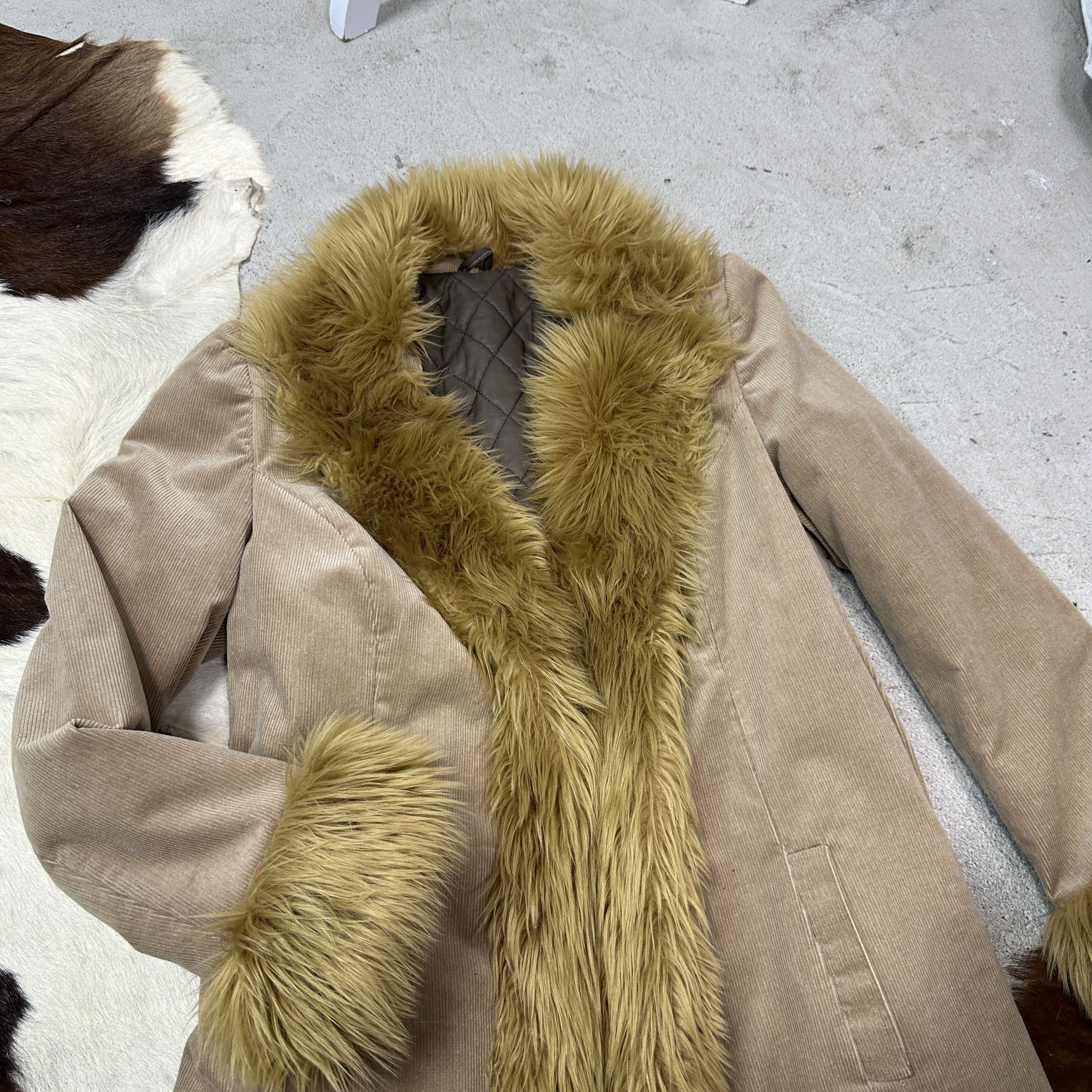 Vintage Vintage Vintage Corduroy Penny Lane Afghan Faux Fur Coat 00s Size M / US 6-8 / IT 42-44 - 6 Thumbnail