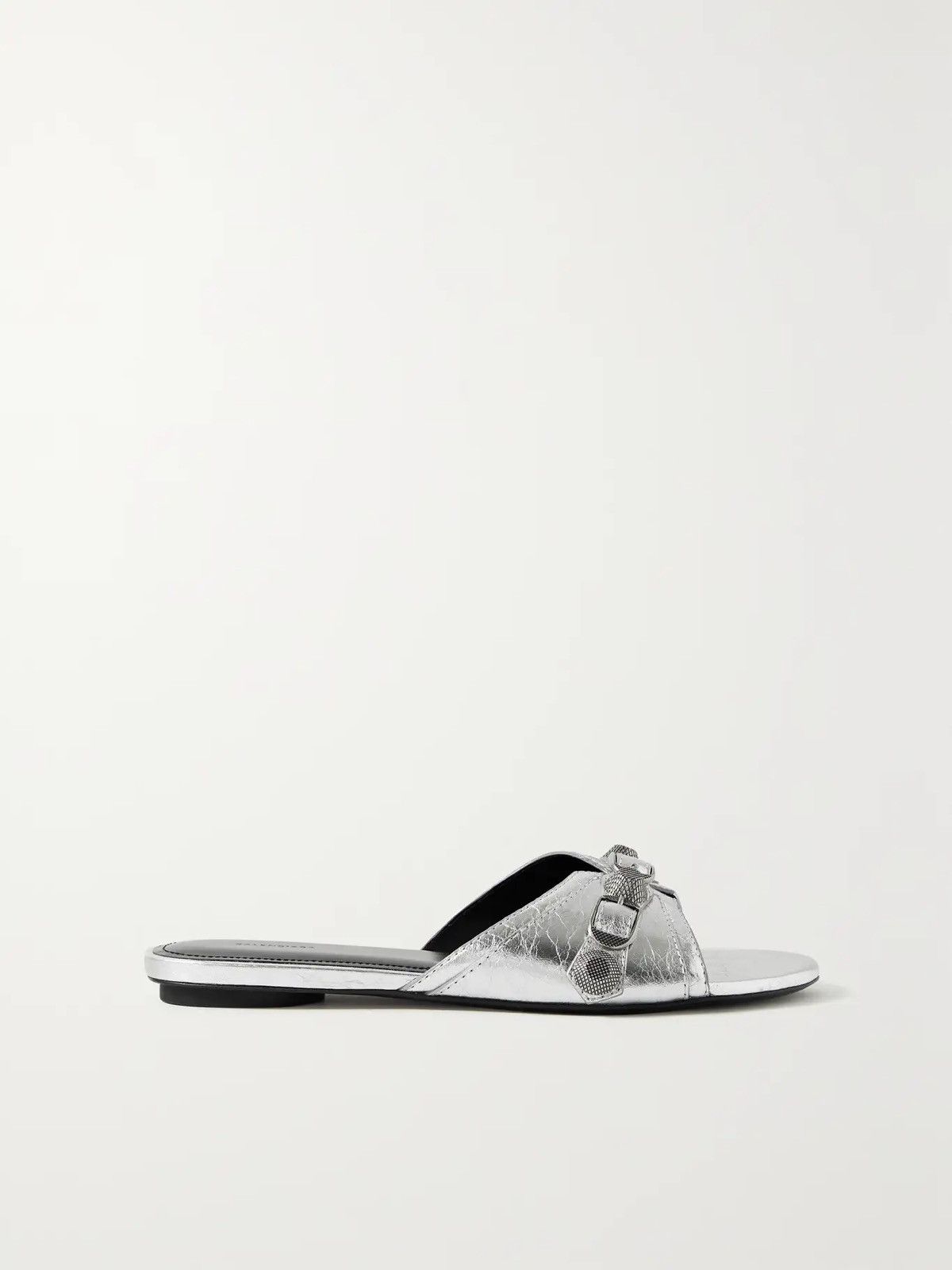 Balenciaga BALENCIAGA Cagole embellished metallic sandals Size US 7.5 / IT 37.5 - 6 Thumbnail