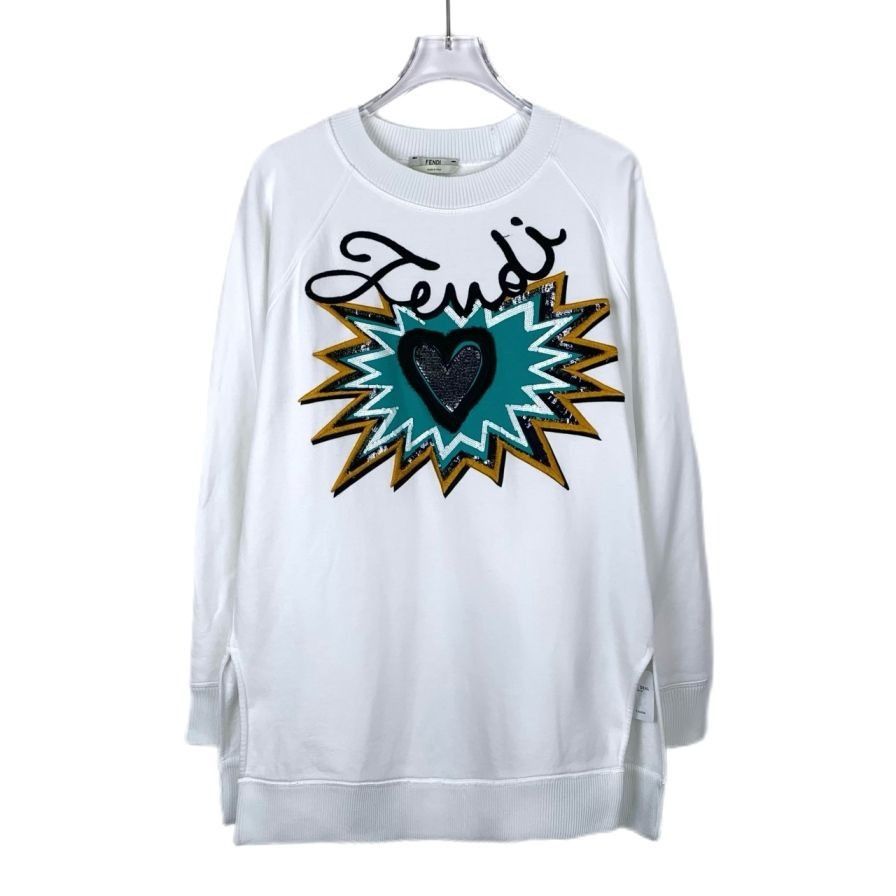 Fendi Fendi Embroidered Logo and Sequined Heart Cotton-Padded Long Size US M / EU 48-50 / 2 - 1 Thumbnail