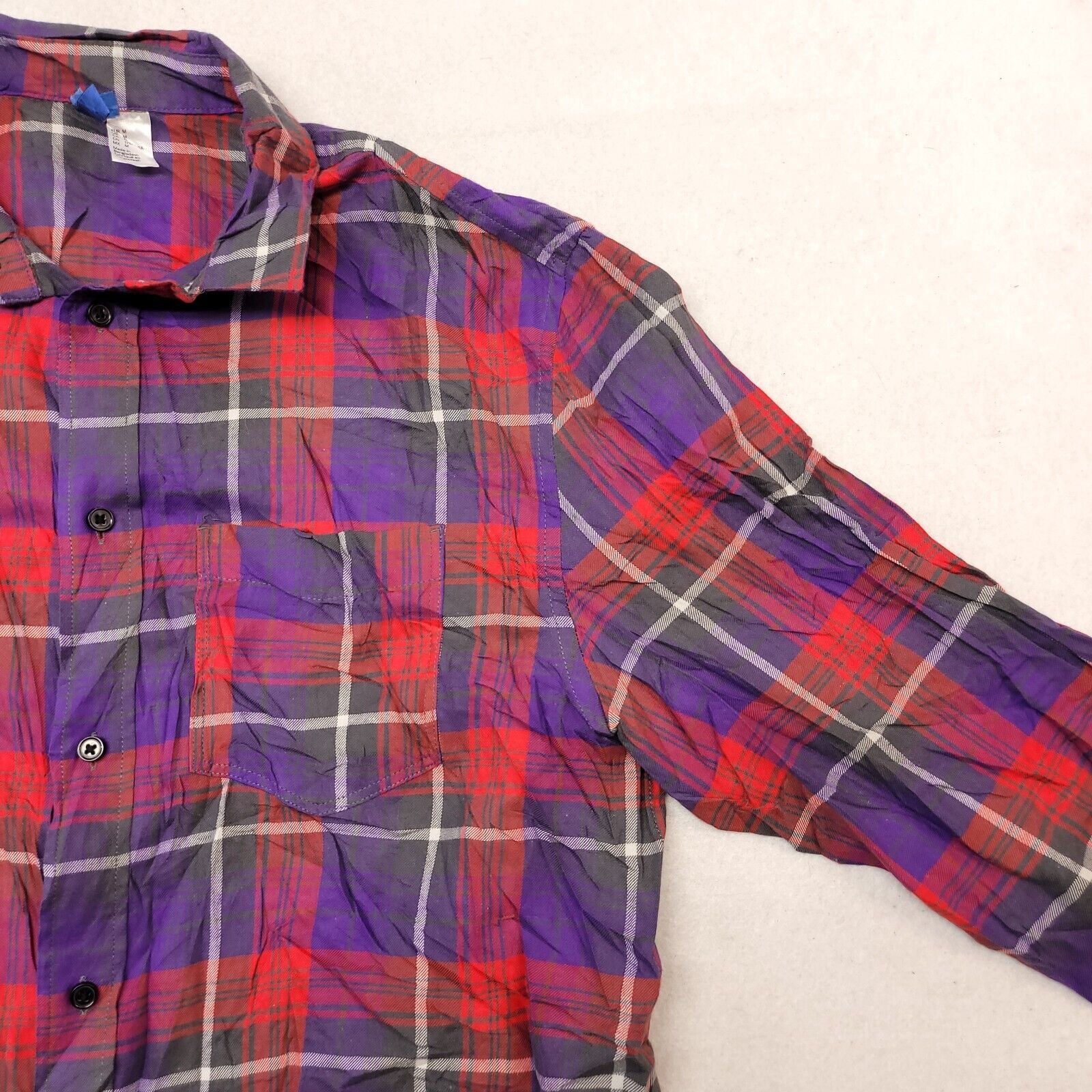 H&M H&M Divided Madras Flannel Button Up Shirt Mens Size M Red Size US M / EU 48-50 / 2 - 5 Thumbnail