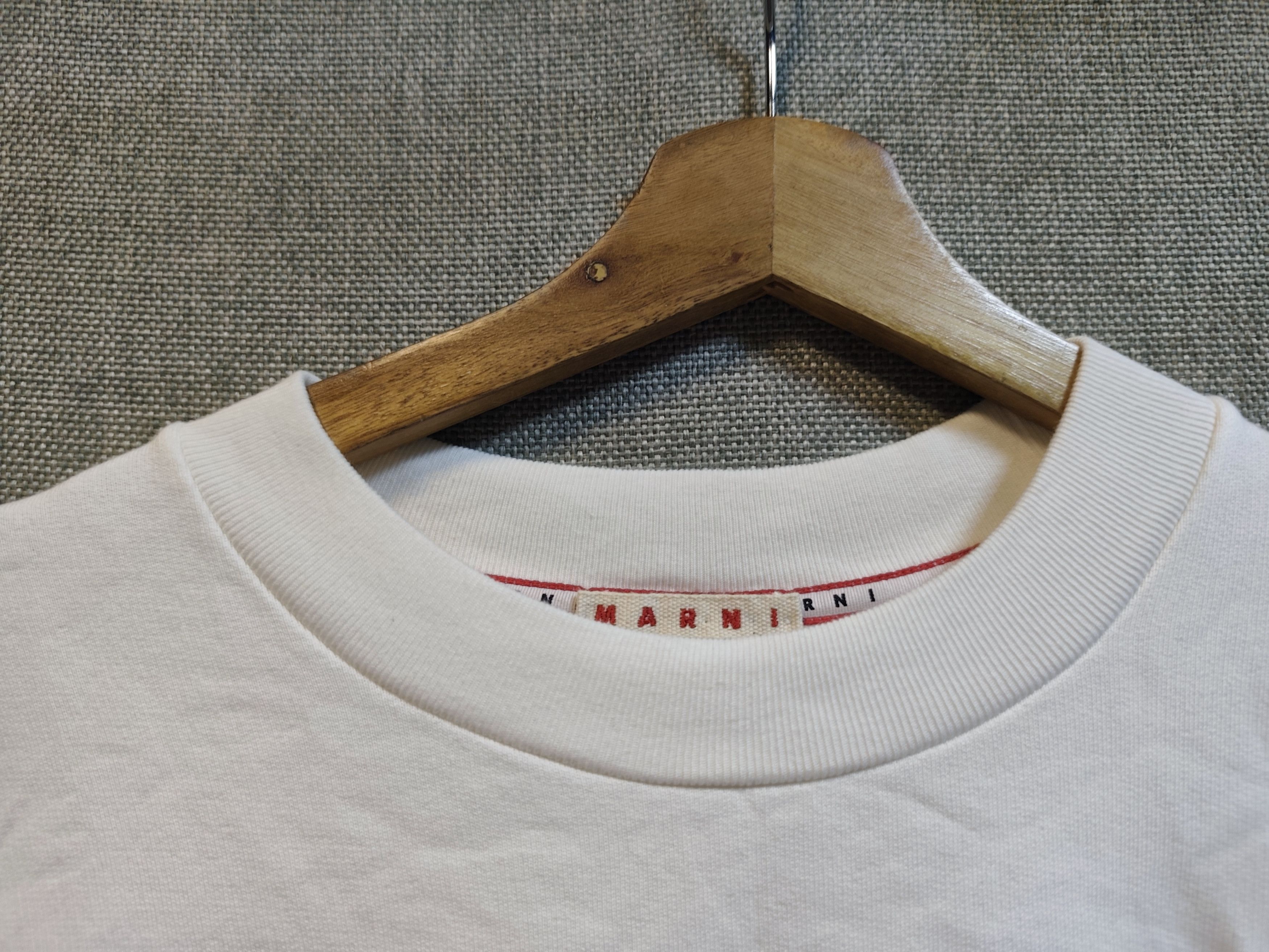 Marni SS21 Marni Distorted 3D Shadow Logo Sweatshirt White Size US L / EU 52-54 / 3 - 3 Thumbnail