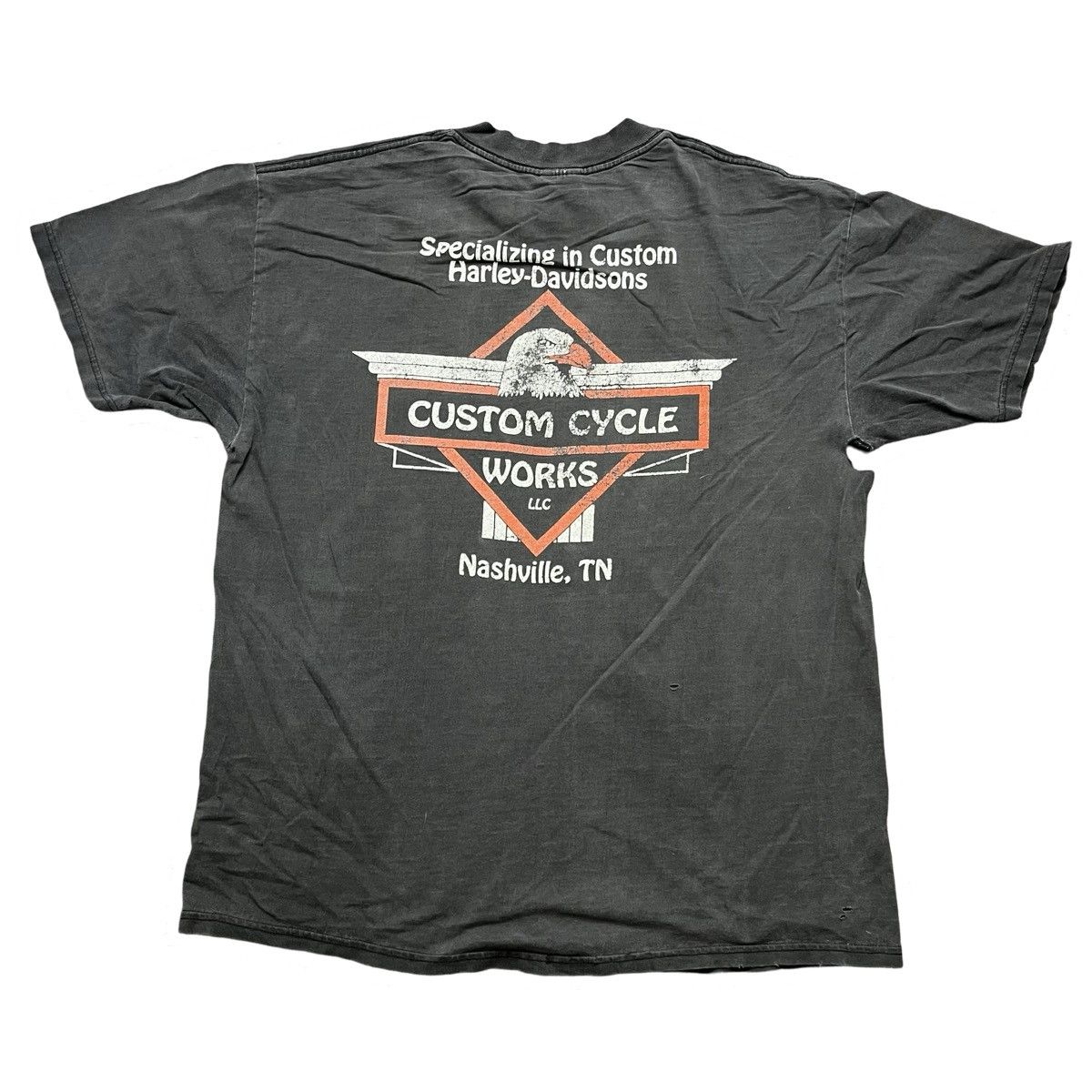 Harley Davidson × Vintage vintage harley davidson thrashed tshirt Size US XL / EU 56 / 4 - 4 Thumbnail